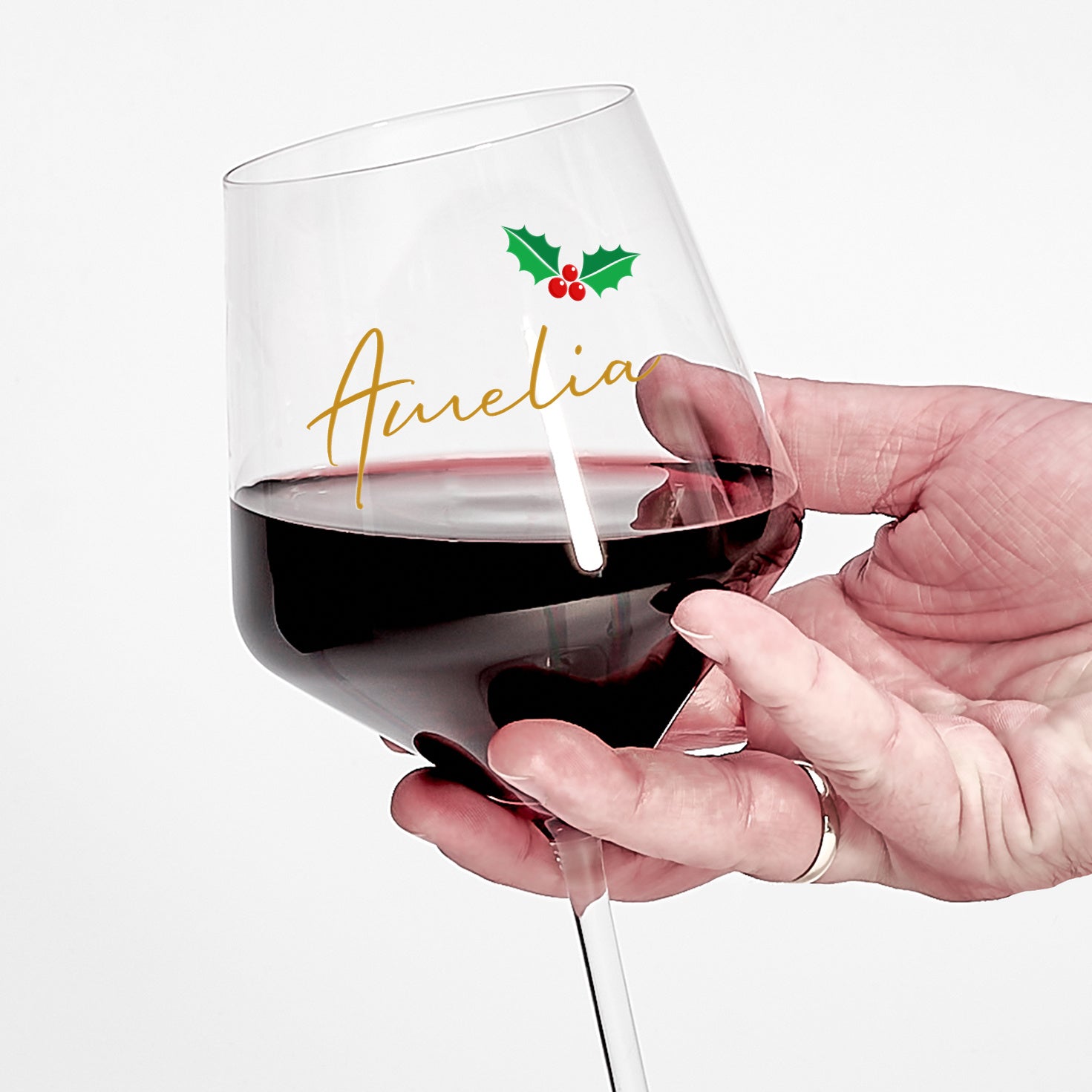  Personalizowany kieliszek świąteczny dla niej prezent świąteczny prezent dla kobiety