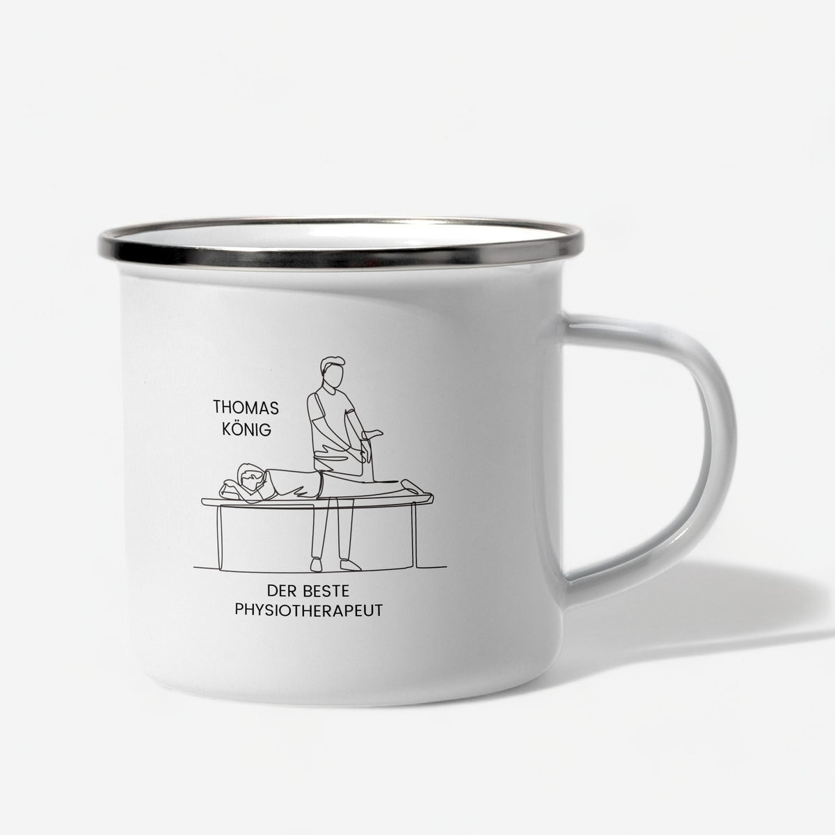 Emaillebecher für Physiotherapeuten