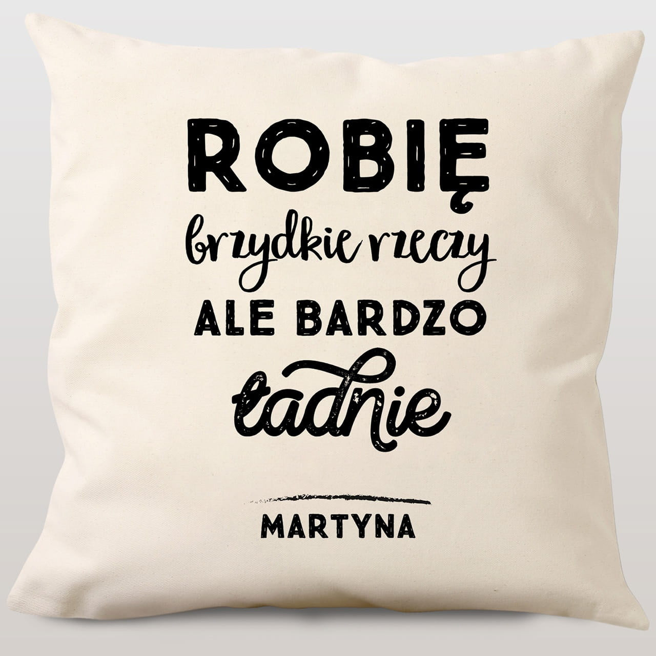Śmieszna poduszka z nadrukiem dla niej