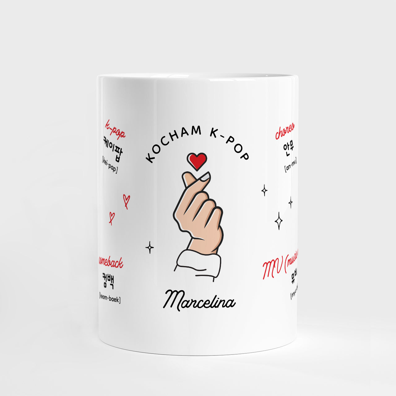 Kubek personalizowany - prezent dla fanki K-Popu personalizowany kubek z nadrukiem 