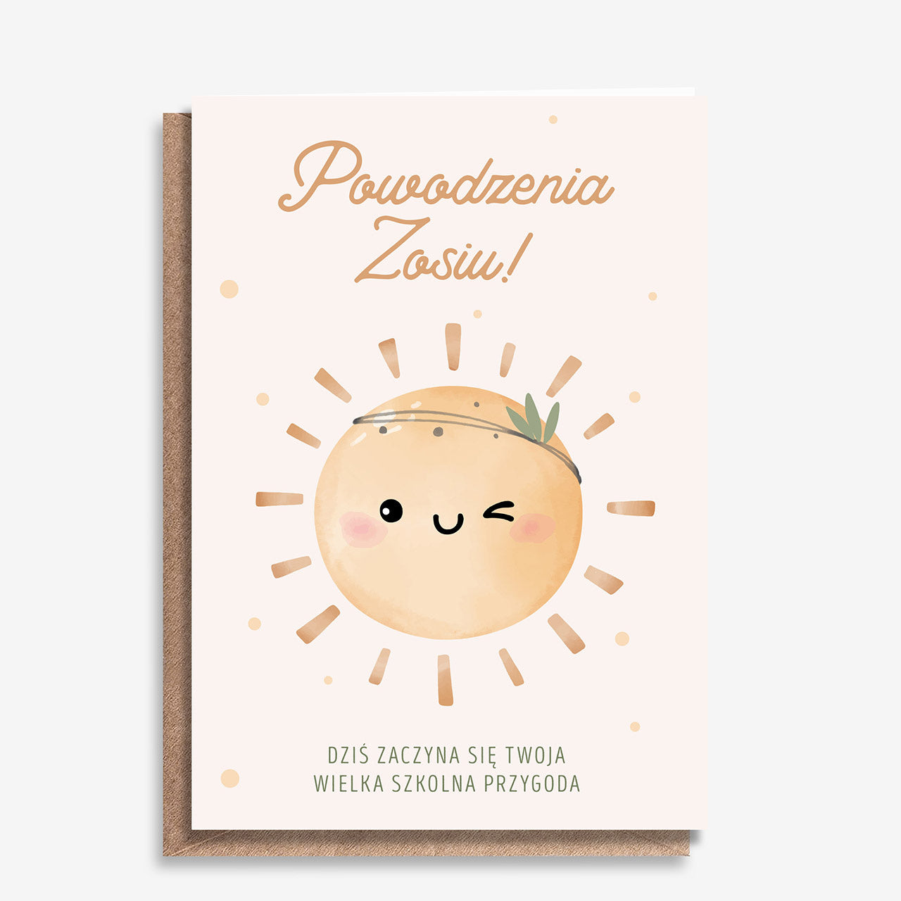 Personalizowana kartka dla pierwszoklasisty - powodzenia