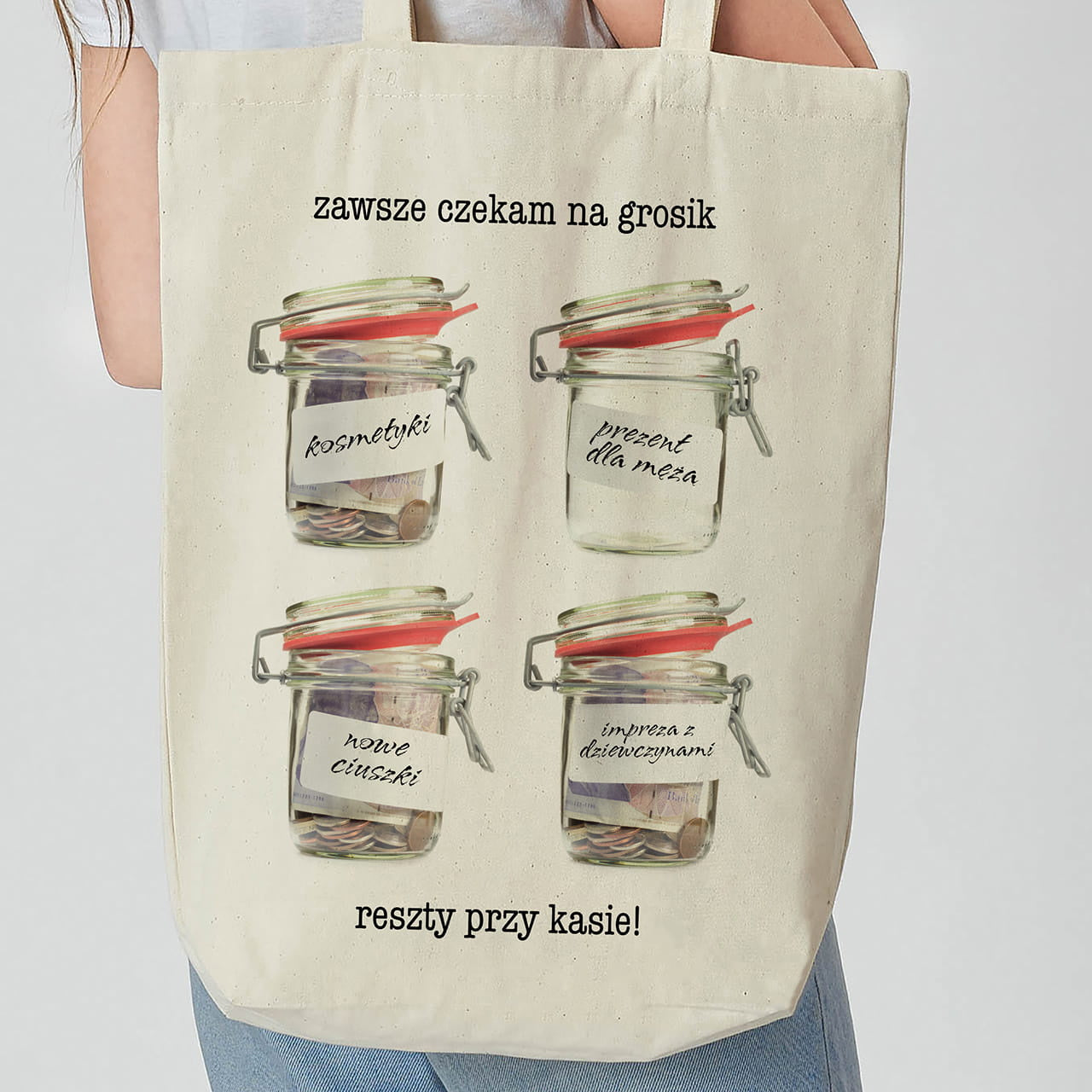 Personalizowana torba na zakupy dla koleżanki prezent dla koleżanki torba bawełniana na zakupy