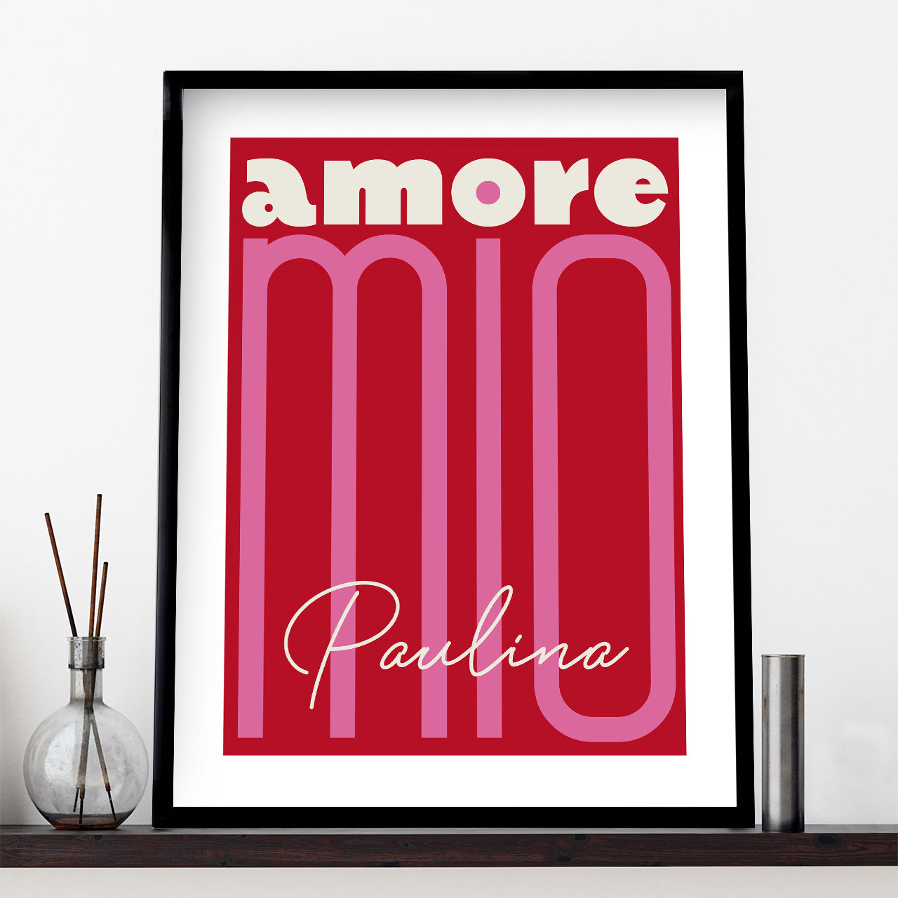 Plakat na Walentynki - amore mio