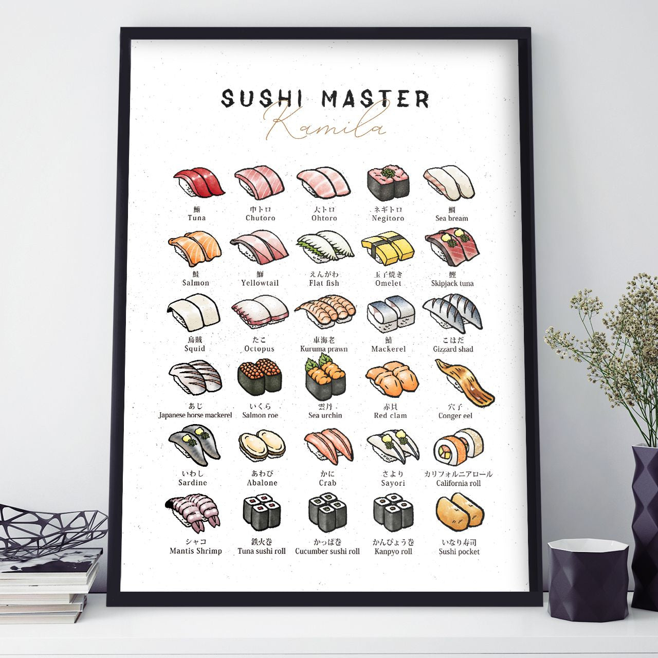 Personalizowany plakat - prezent dla miłośnika sushi