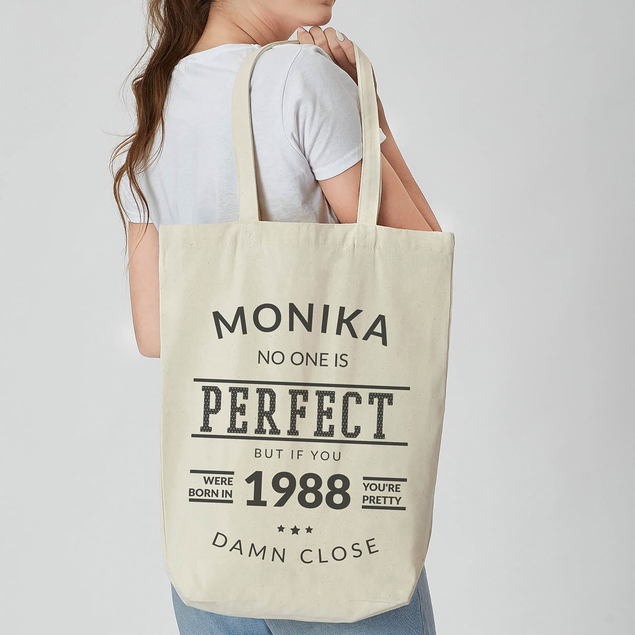 Personalizowana torba z nadrukiem dla niej na urodziny
