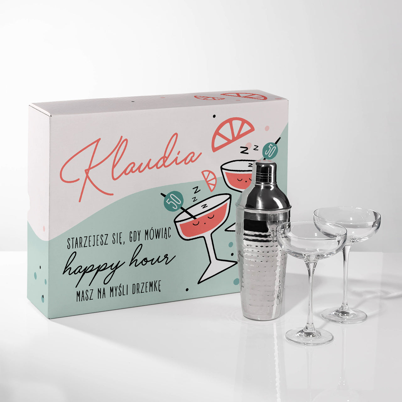 Zestaw do drinków na 50 urodziny dla niej