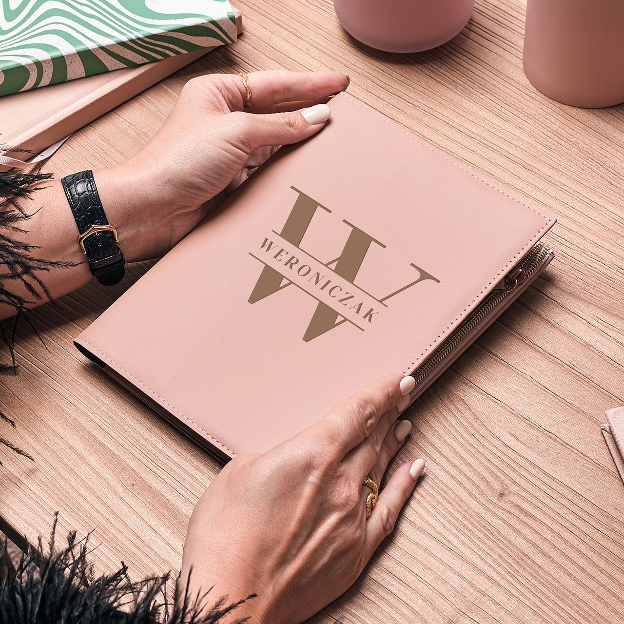 Notes na zamek - prezent dla kobiety notatnik personalizowany elegancki prezent dla niej