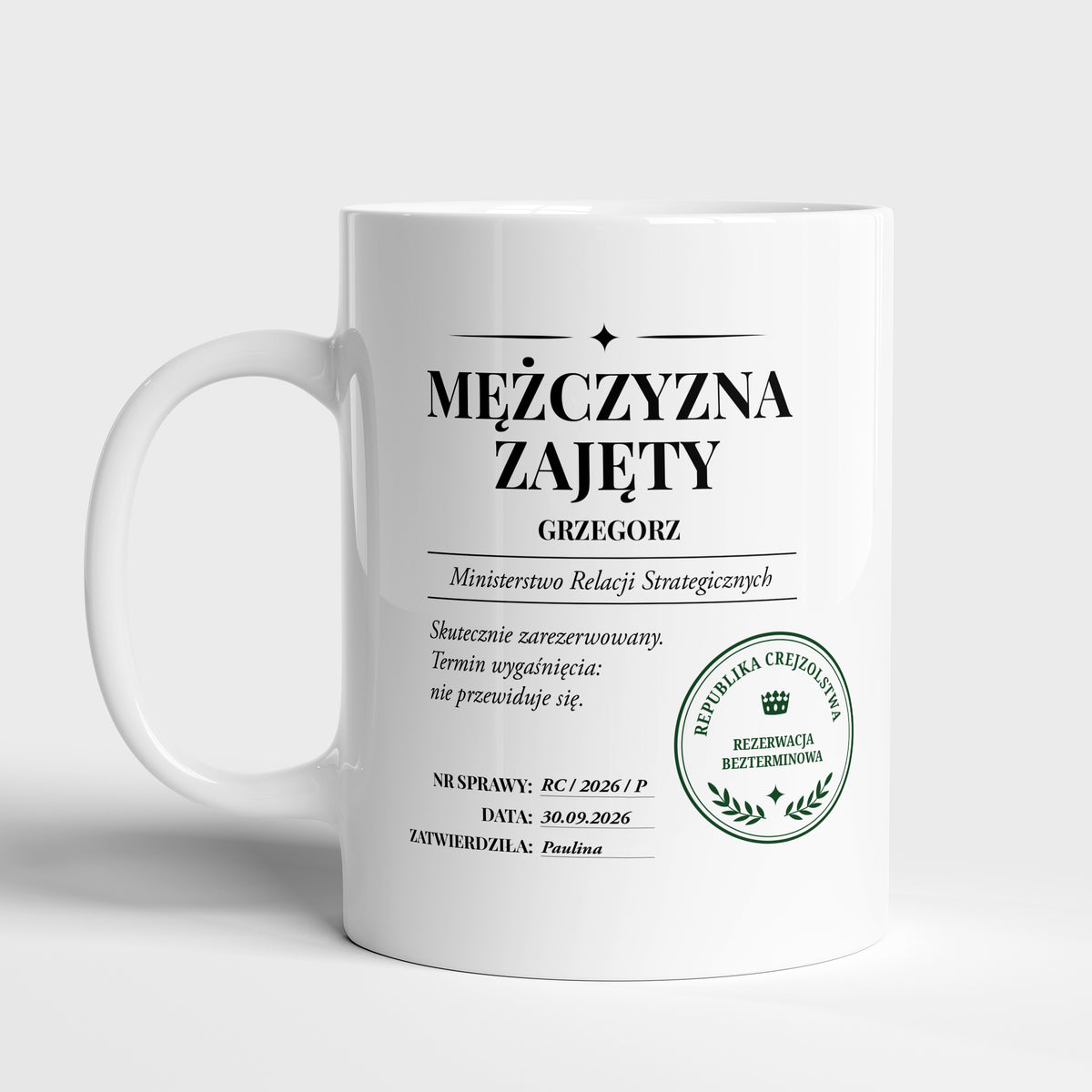 Kubek dla chłopaka - mężczyzna zajęty