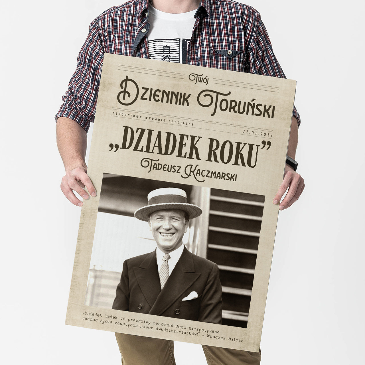 Kartka okolicznościowa XXL - prezent ze zdjęciem na Dzień Dziadka