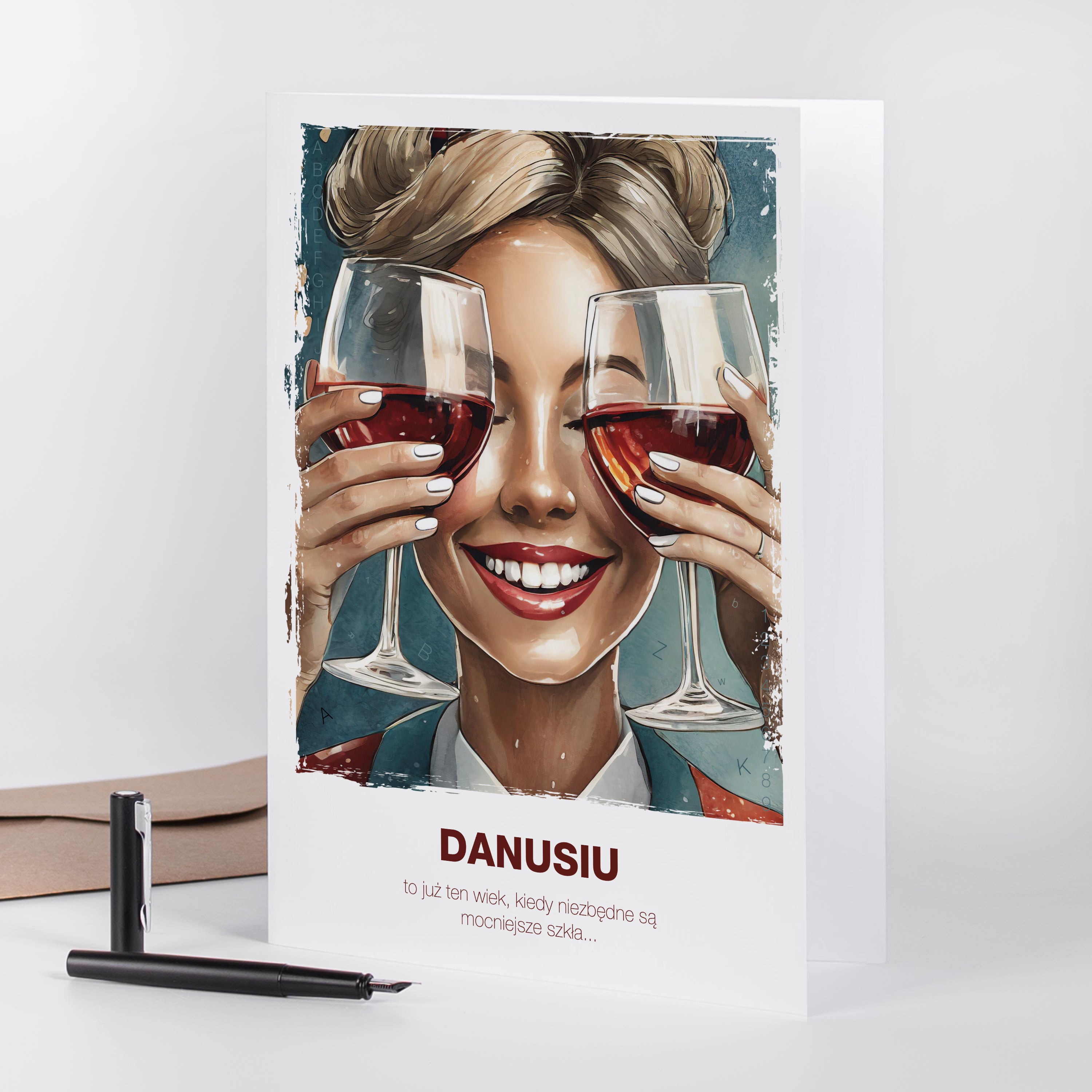 Kartka na urodziny dla przyjaciółki A4 kartka personalizowana dla przyjaciółki upominek dla przyjaciółki