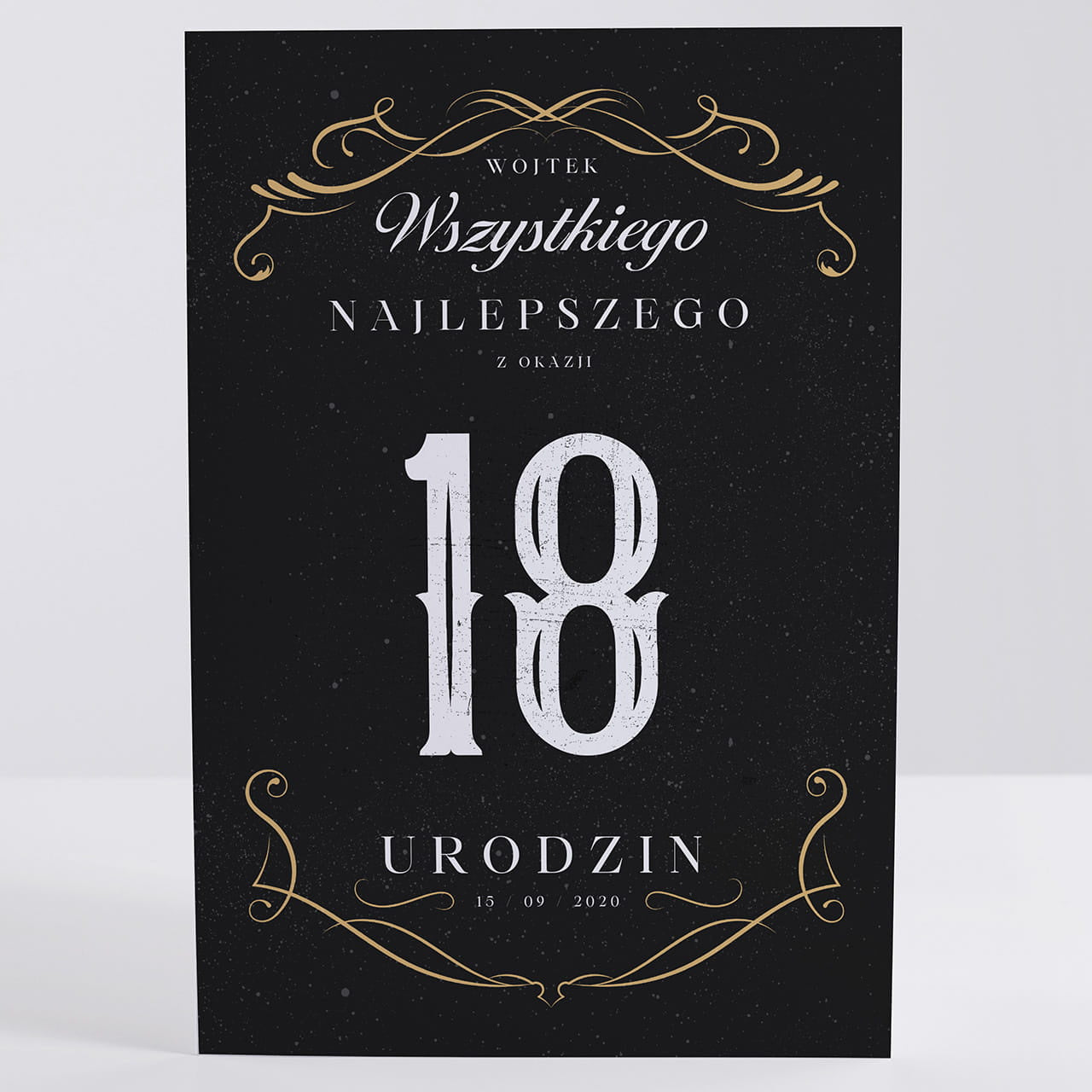 Personalizowana kartka urodzinowa - kartka na 18 urodziny dla chłopaka kartka urodzinowa