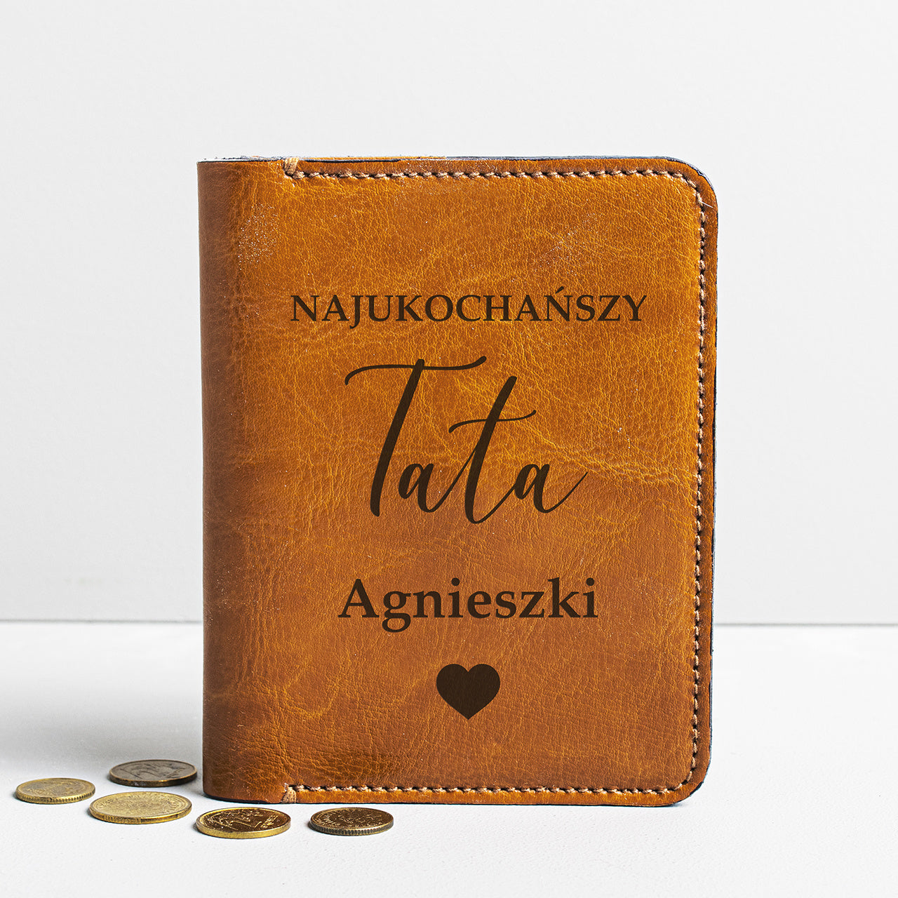Skórzany portfel dla taty - najukochańszy tata