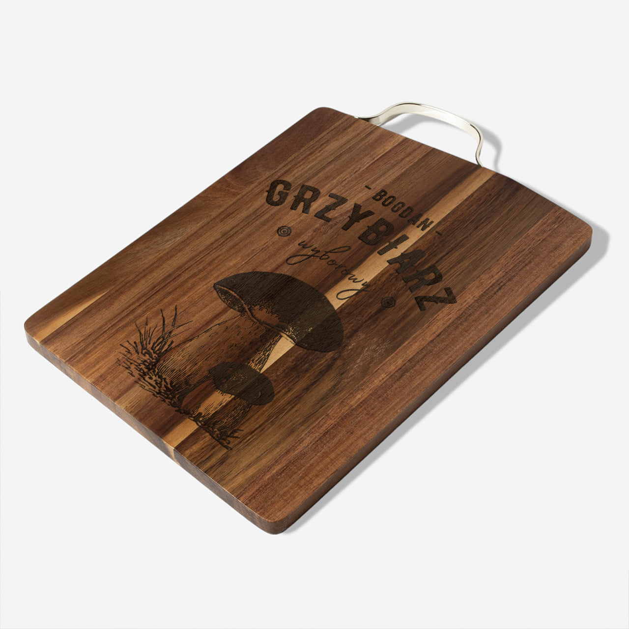 Grawerowana deska do krojenia - prezent dla grzybiarza drewniana deska deska kuchenna deska do krojenia z grawerem