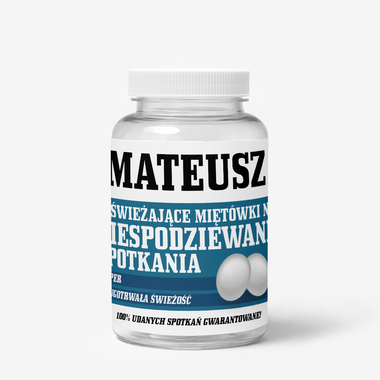 Opakowanie na miętówki/ cukierki z etykietą personalizowaną - śmieszny prezent dla singla