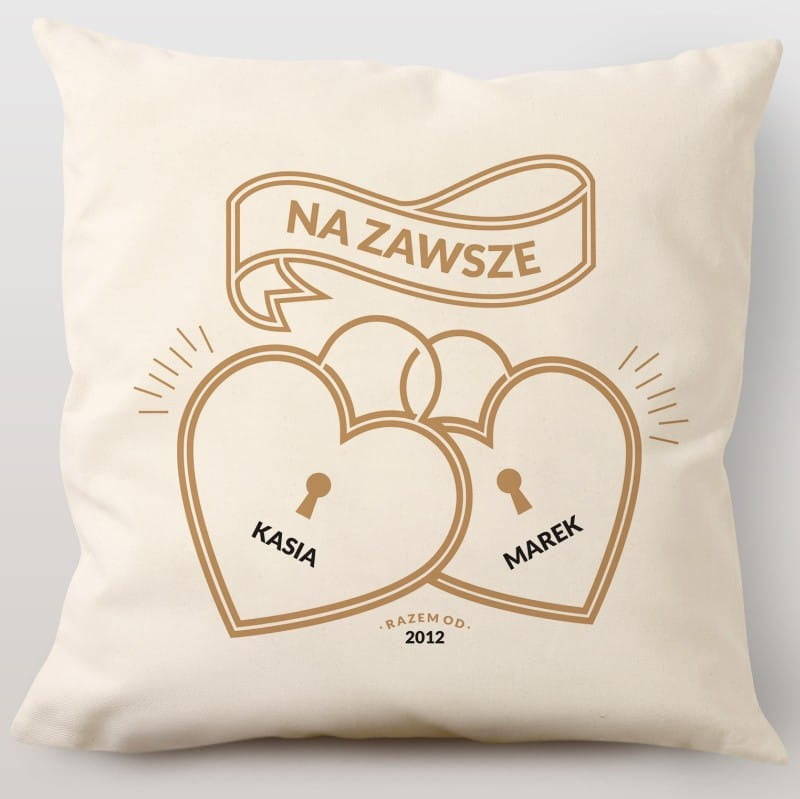 Personalizowana poduszka - prezent na Rocznicę Ślubu poduszka personalizowana poduszka na rocznicę