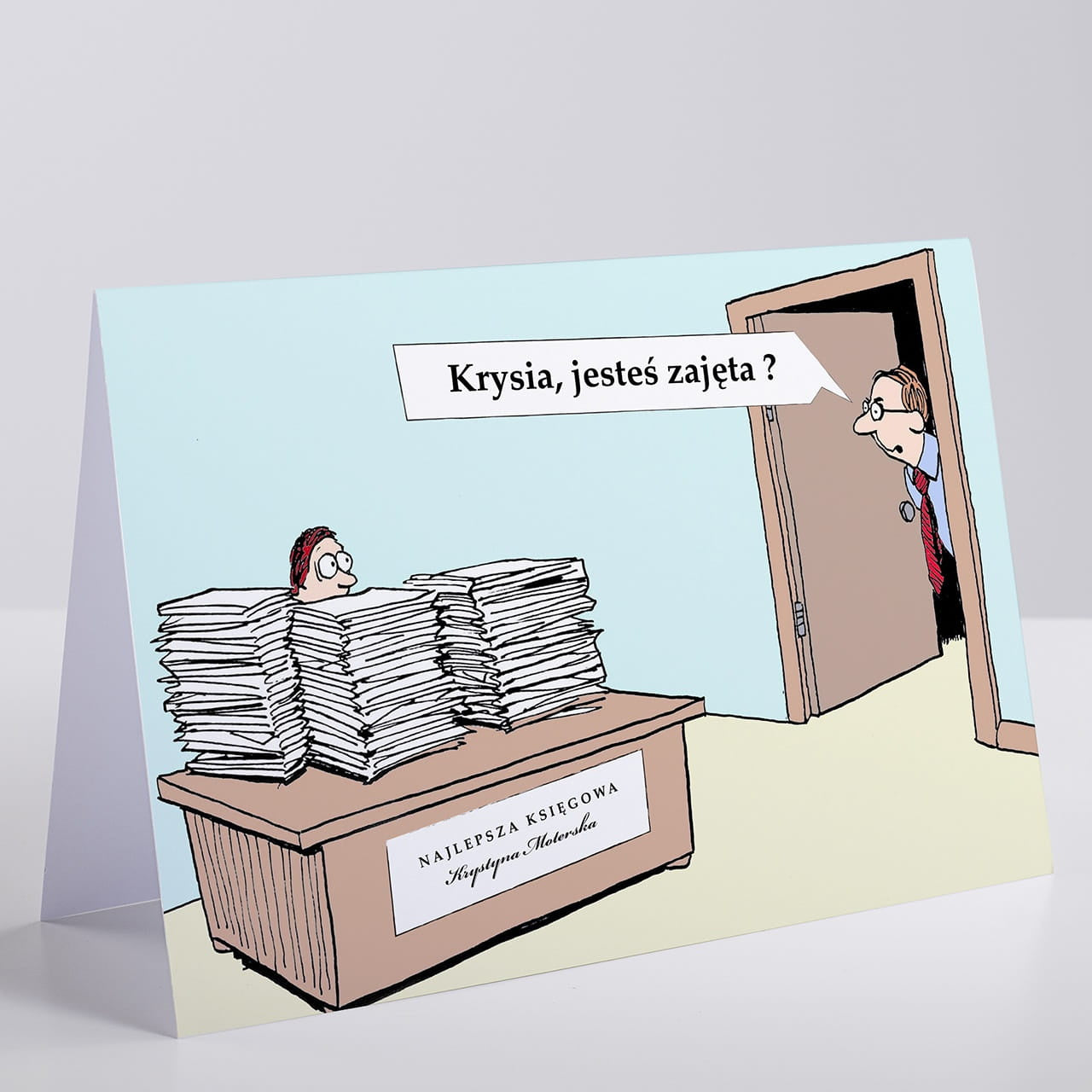 Kartka dla księgowej kartka urodzinowa prezent dla księgowej kartka personalizowana