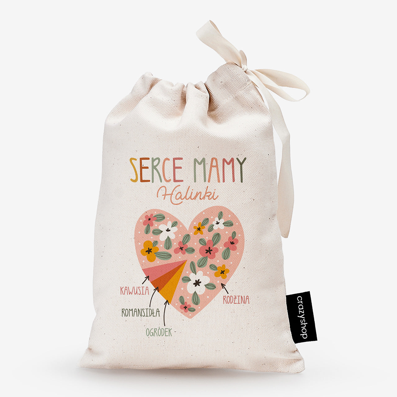 Kawa i czekolada w personalizowanym woreczku - słodki prezent dla mamy