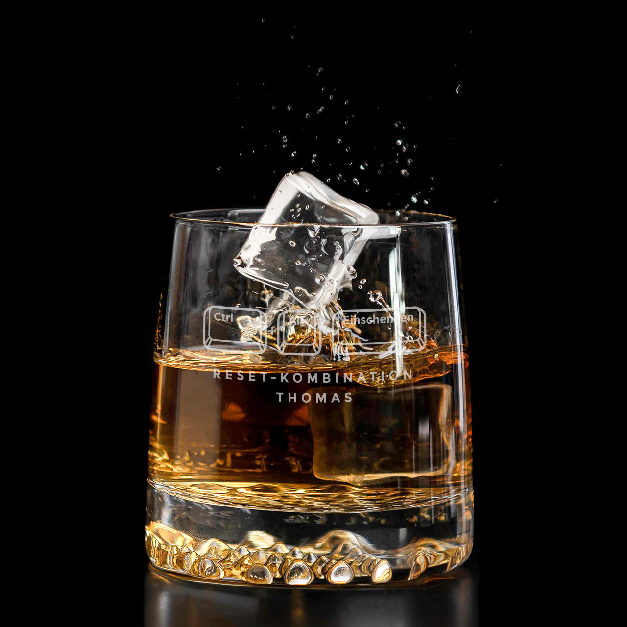 Personalisiertes Whiskyglas RESET Geschenk für einen Informatiker