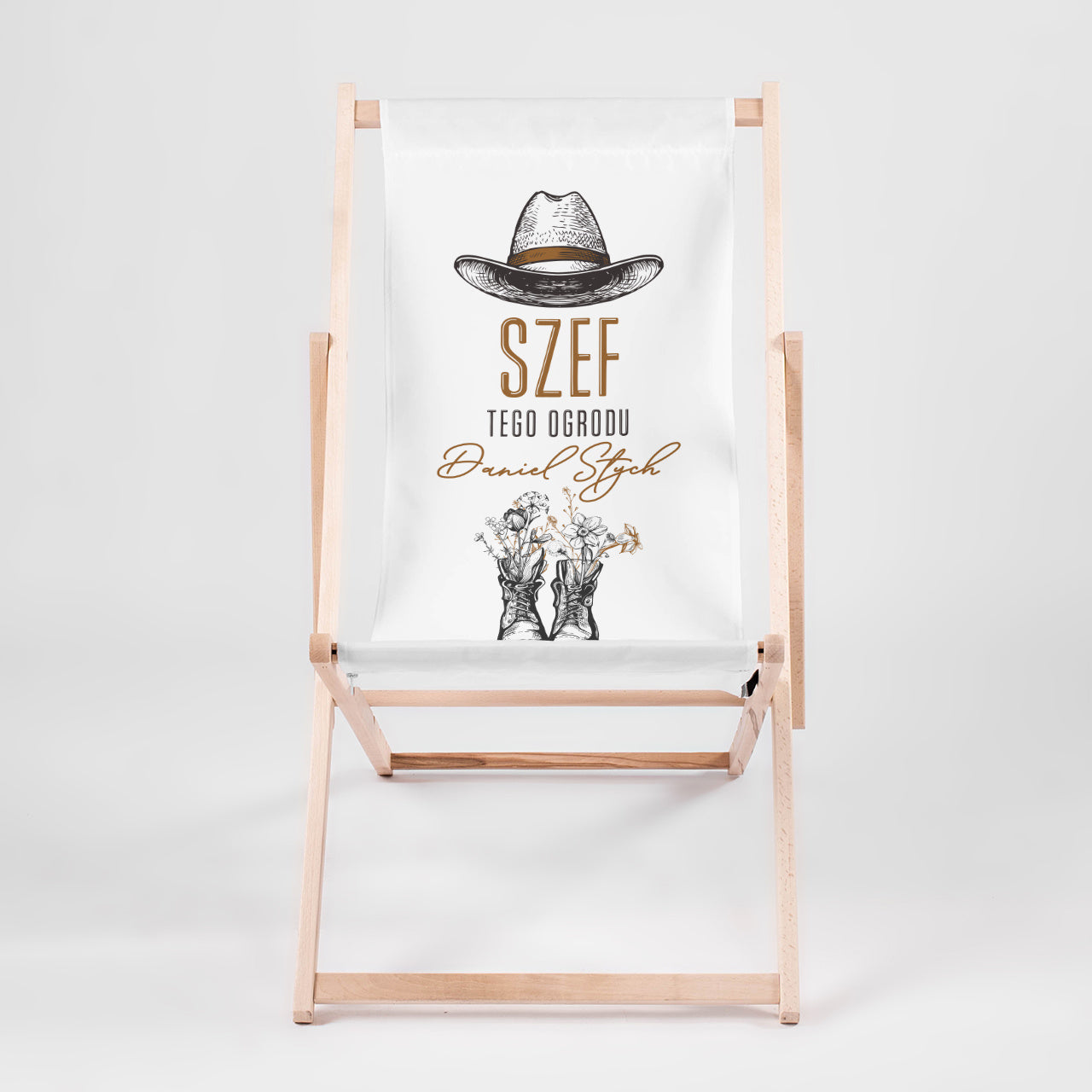 Leżak personalizowany - prezent urodzinowy dla ogrodnika