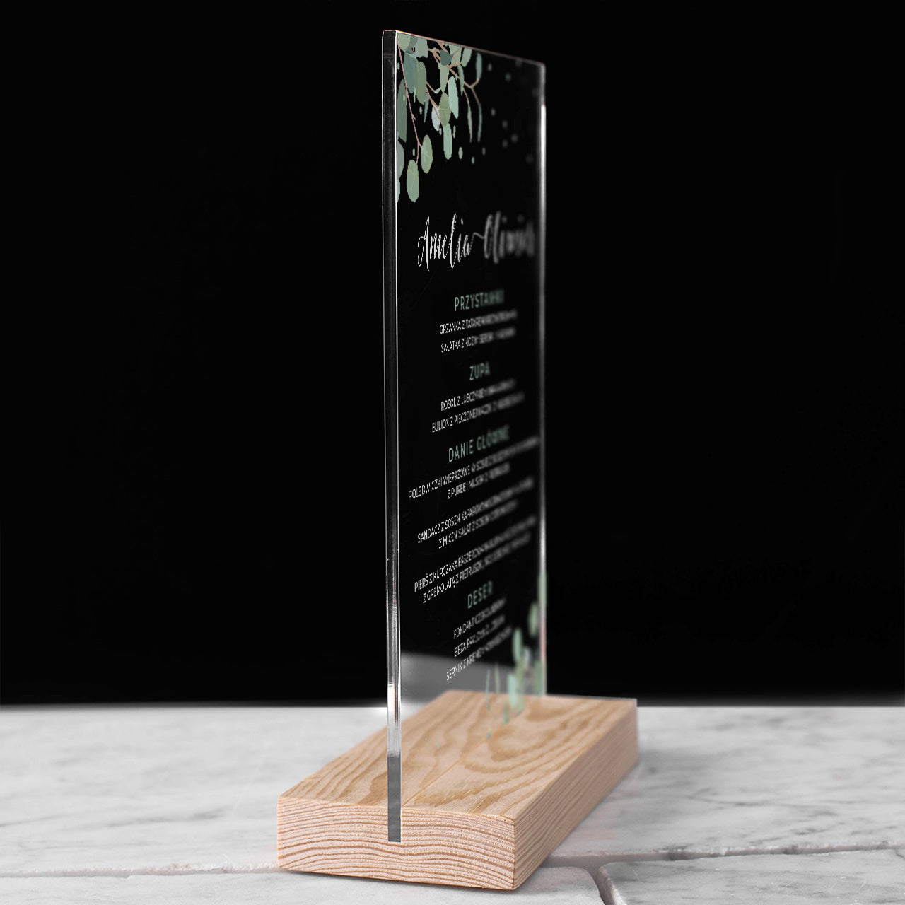 Personalizowane menu weselne