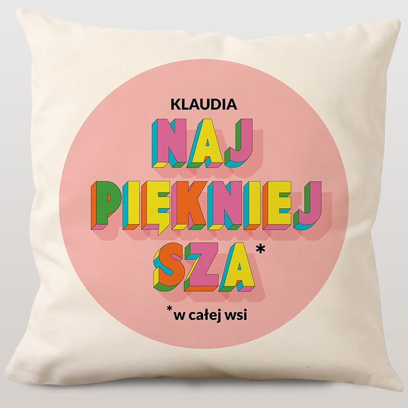 Śmieszna poduszka dla dziewczyny