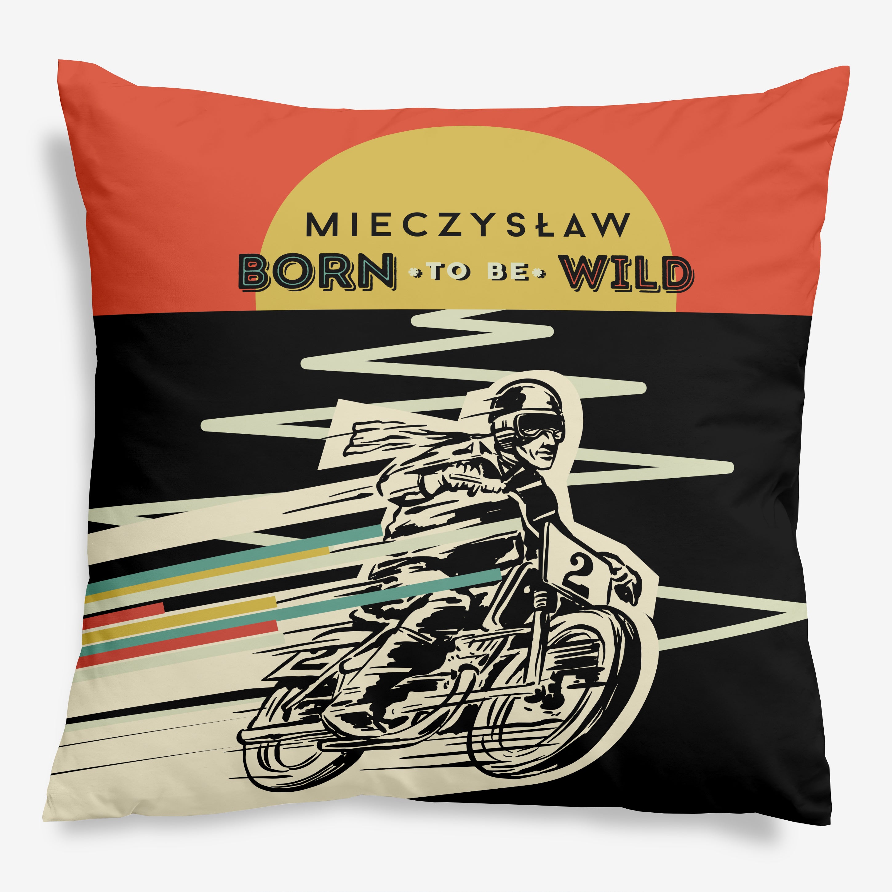Personalizowana poduszka dla motocyklisty 