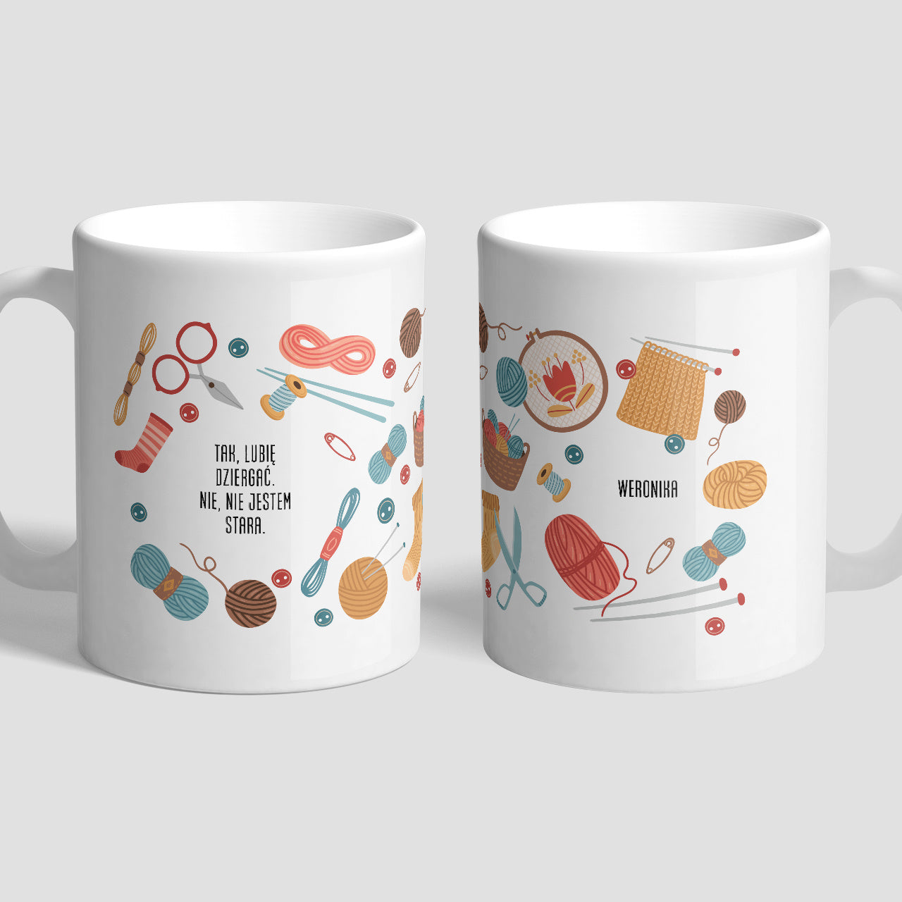 Kubek z personalizacją - prezent dla dziewiarki