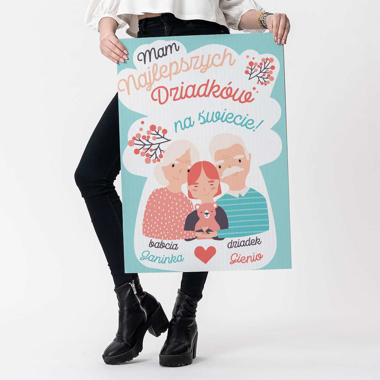 Personalizowana kartka xxl na Dzień Babci i Dziadka - laurka