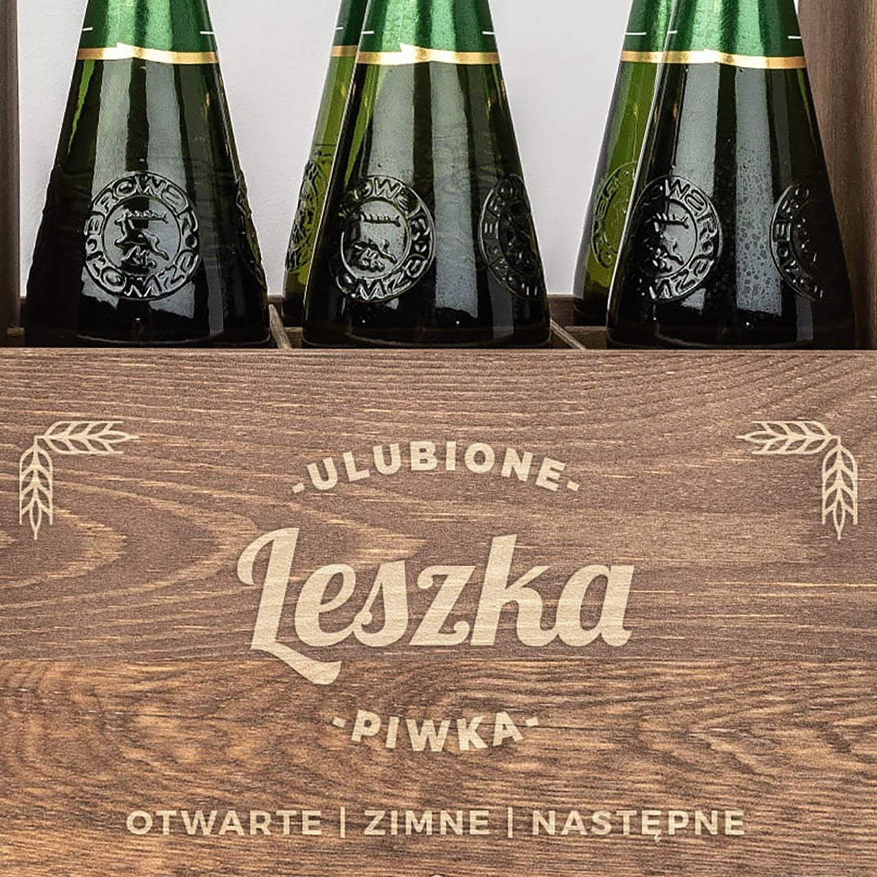 Grawerowane nosidło na piwo - prezent na imieniny dla mężczyzny
