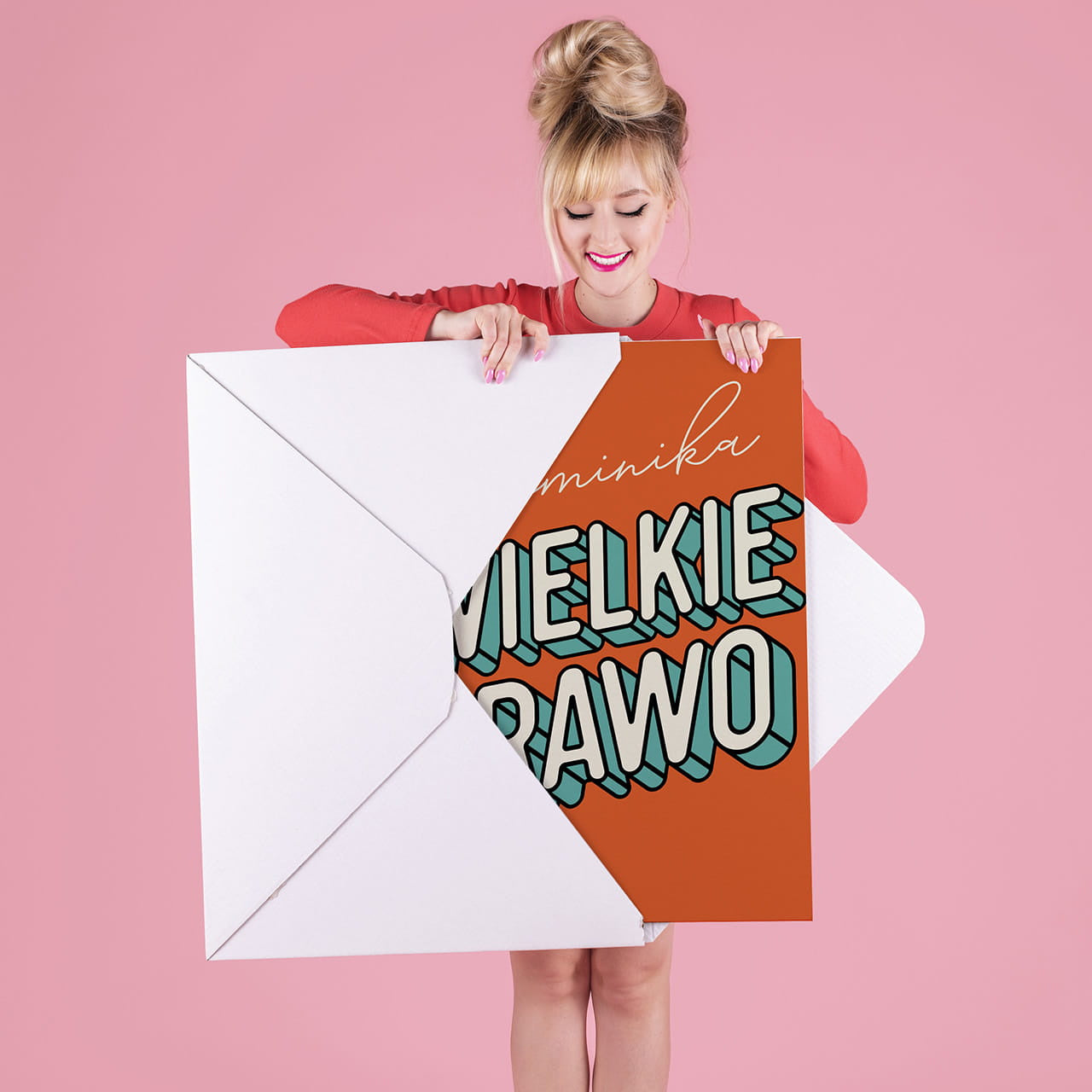 Personalizowana kartka gratulacyjna xxl - wielkie brawo