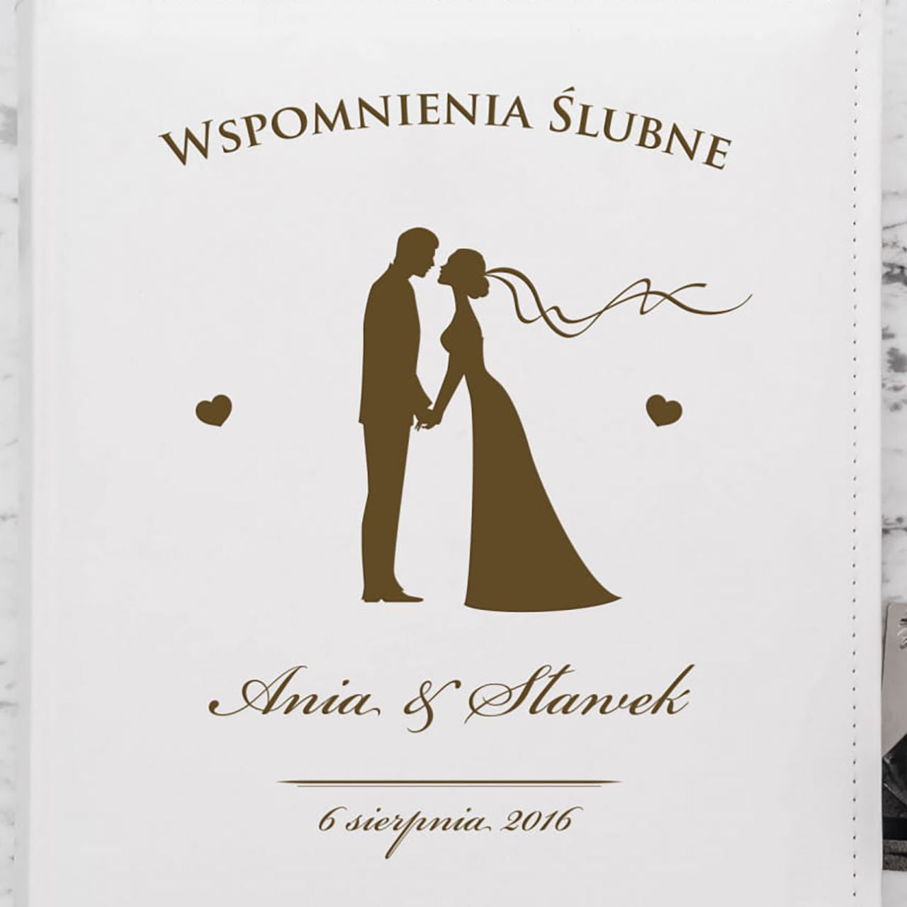 Personalizowany album ślubny album dla pary młodej prezent ślubny prezent dla pary młodej