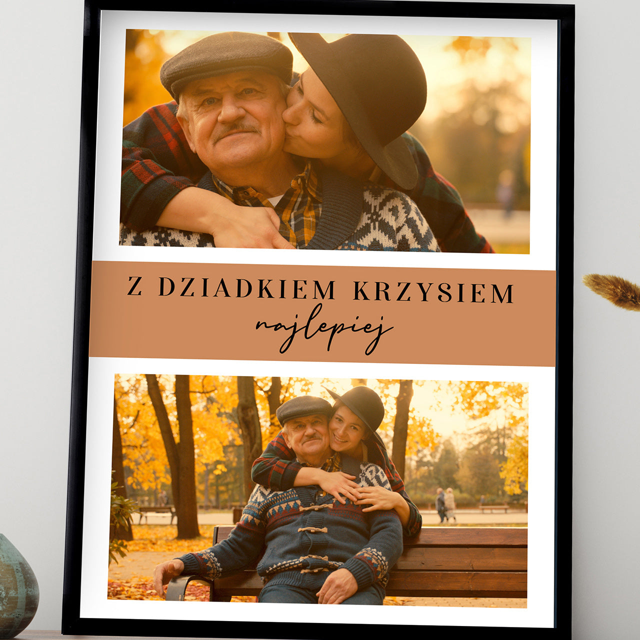 Plakat ze zdjęciami na Dzień Dziadka