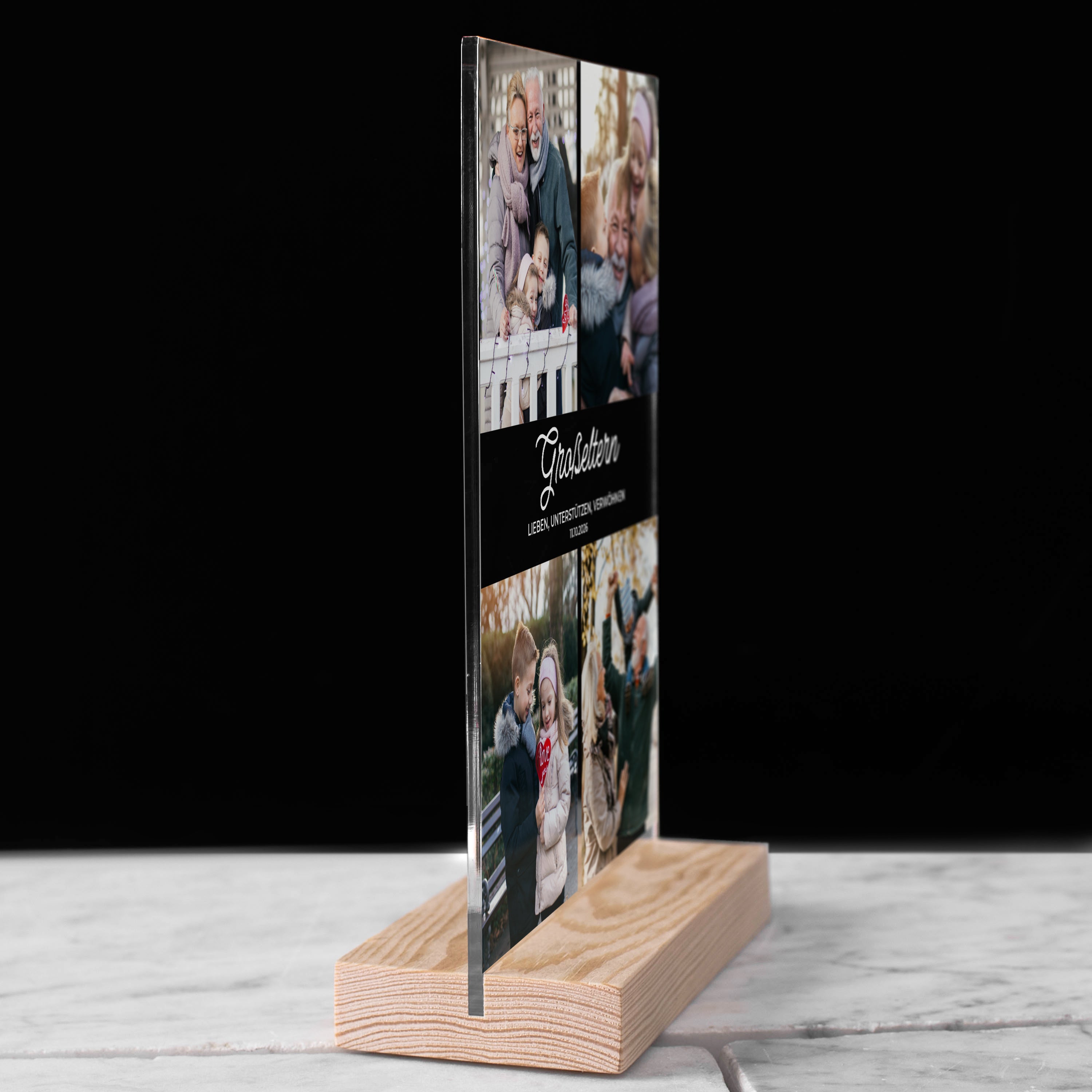 Statuette für Oma und Opa mit Fotos