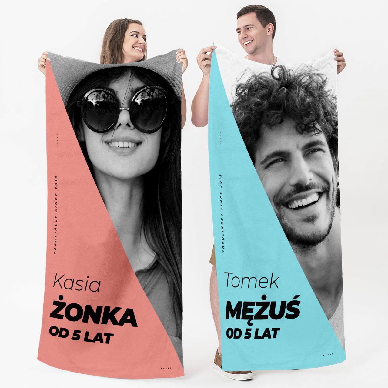 Komplet ręczników ze zdjęciami - prezent dla małżeństwa