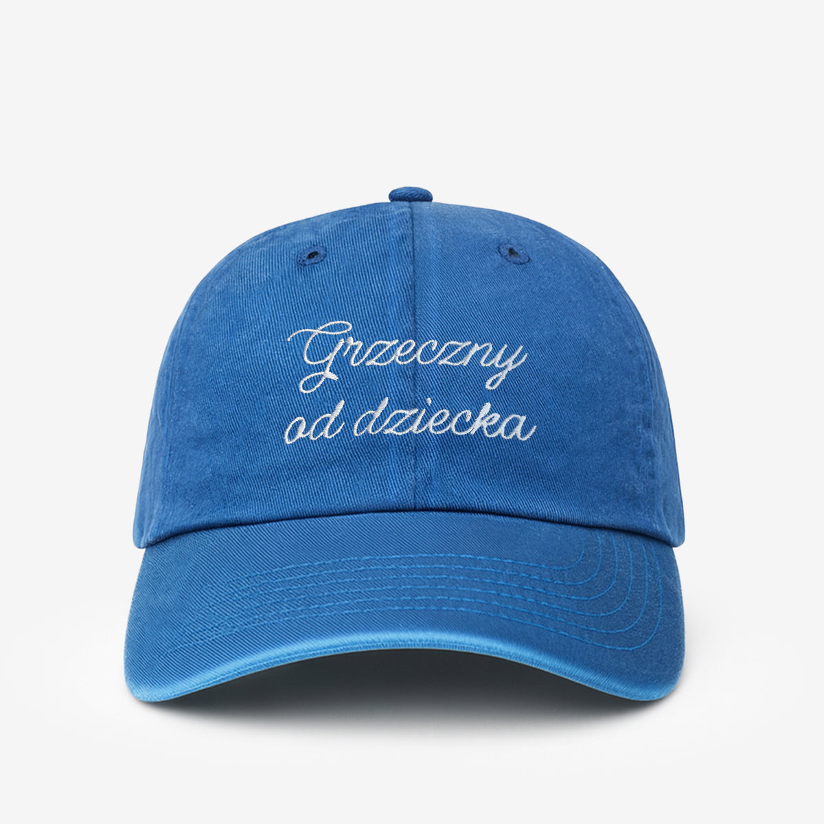 Niebieska czapka z daszkiem dla niego - prezent dla mężczyzny