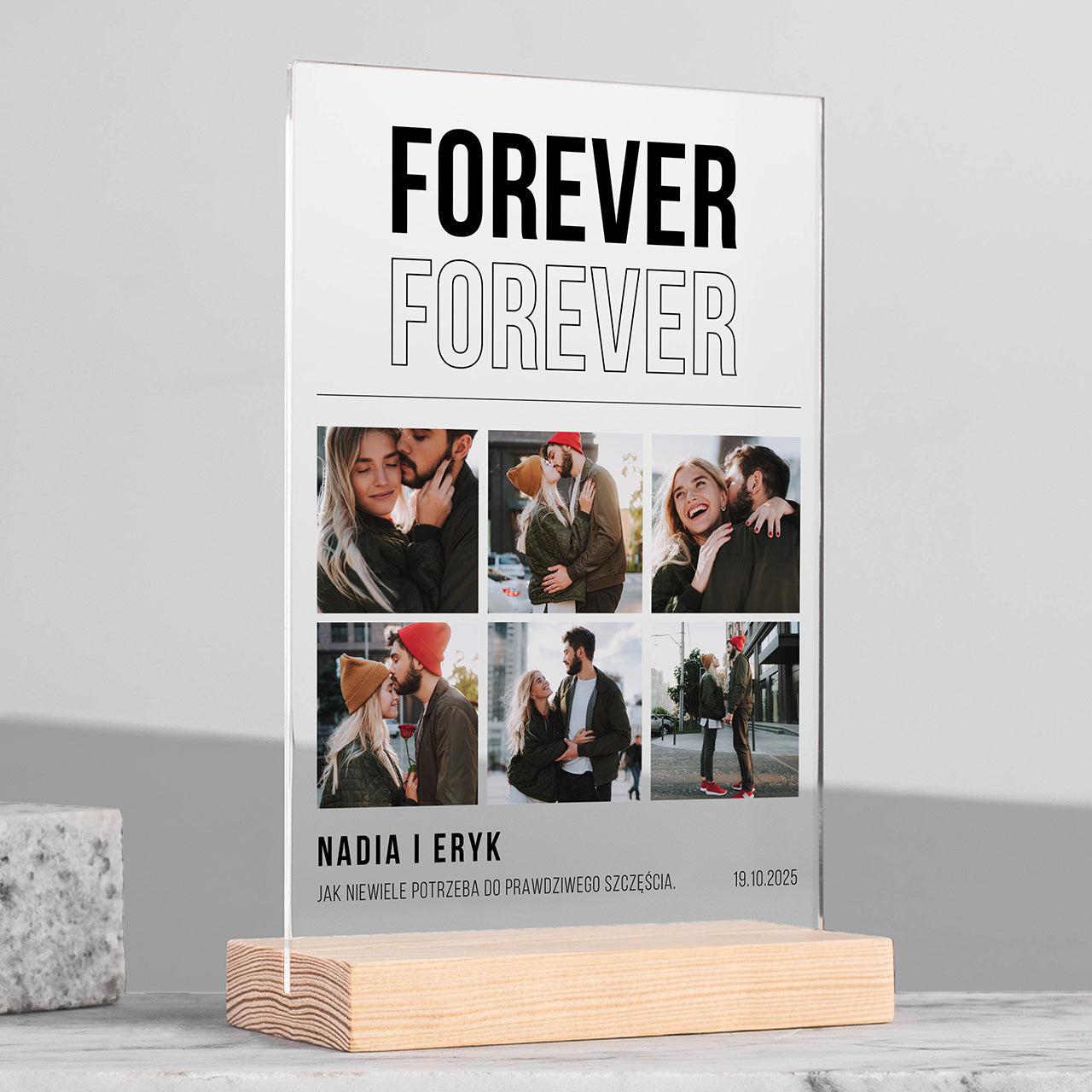 Personalizowana statuetka z okazji rocznicy związku prezent na rocznicę związku statuetka ze zdjęciem 