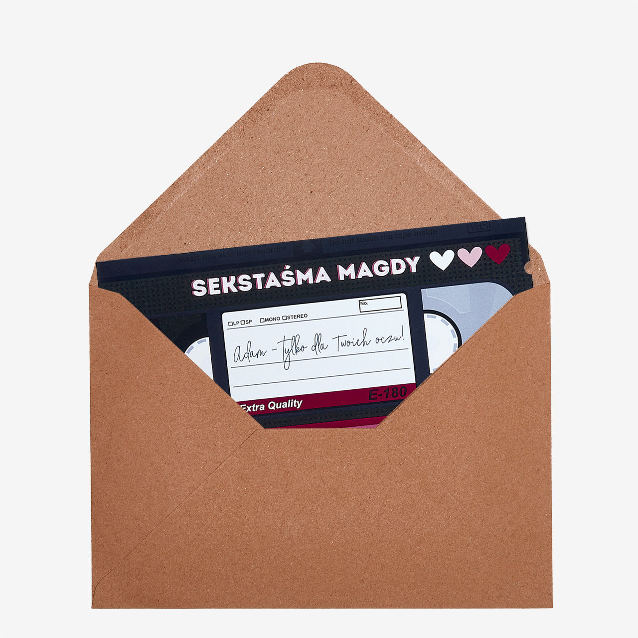 Oryginalna kartka na walentynki - sekstaśma