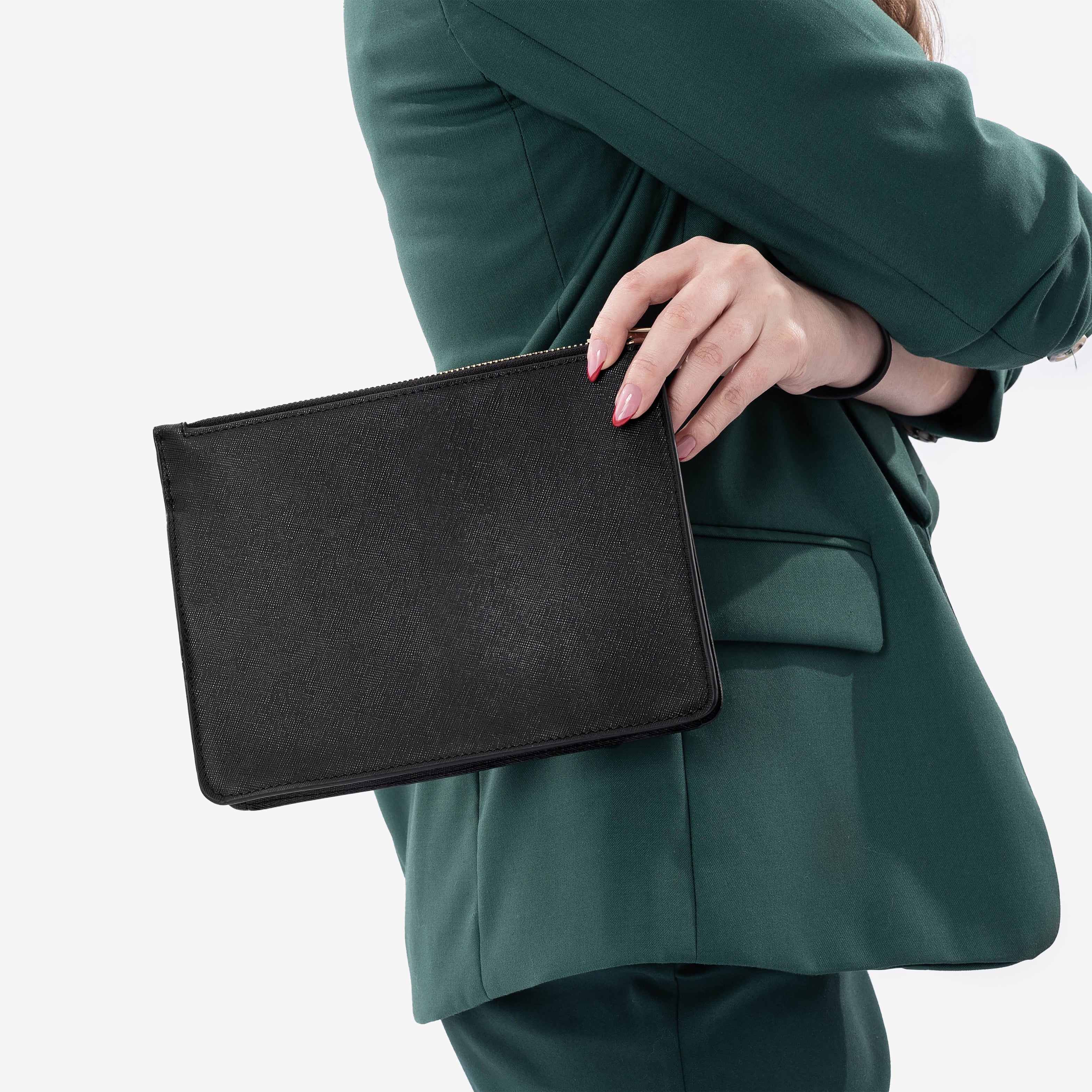 Personalizowana skórzana kopertówka - elegancki prezent dla kobiety prezent na urodziny dla niej