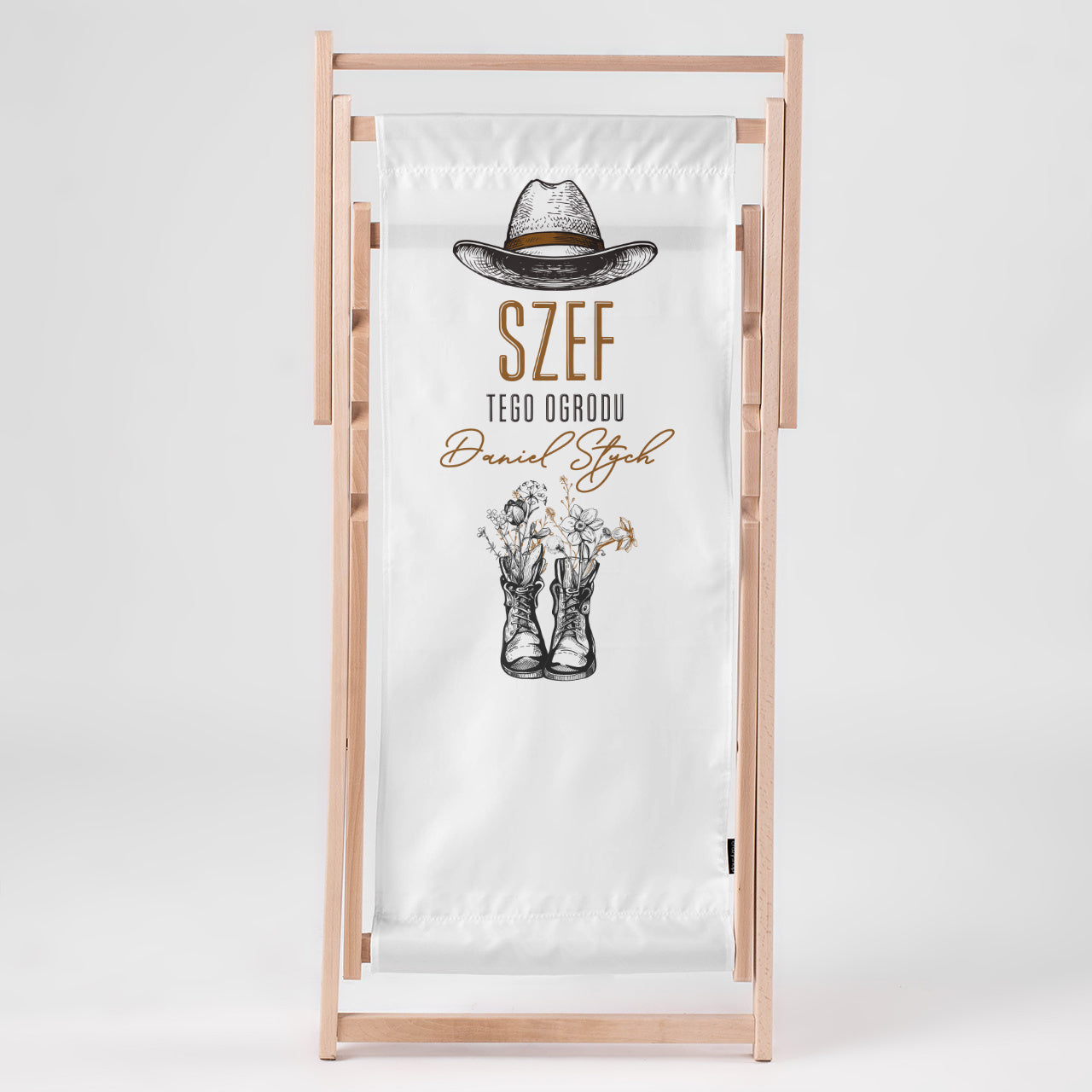 Leżak personalizowany - prezent urodzinowy dla ogrodnika