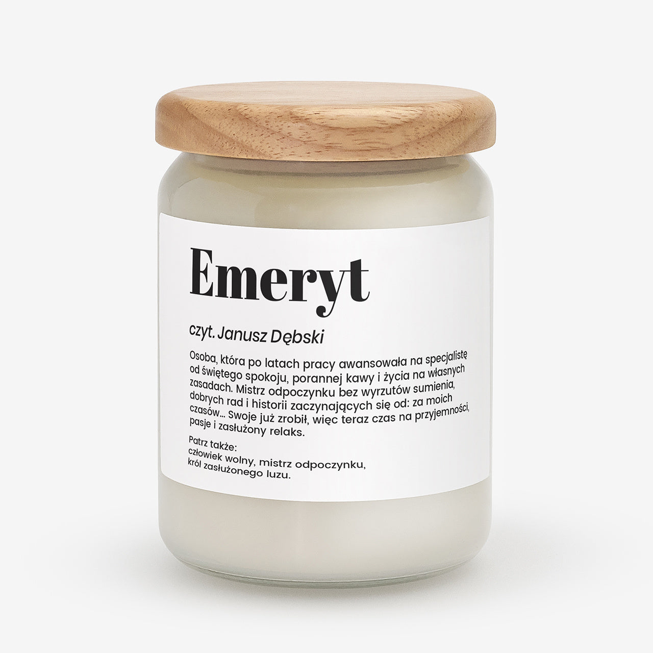 Świeca dla emeryta - personalizowany prezent dla emeryta