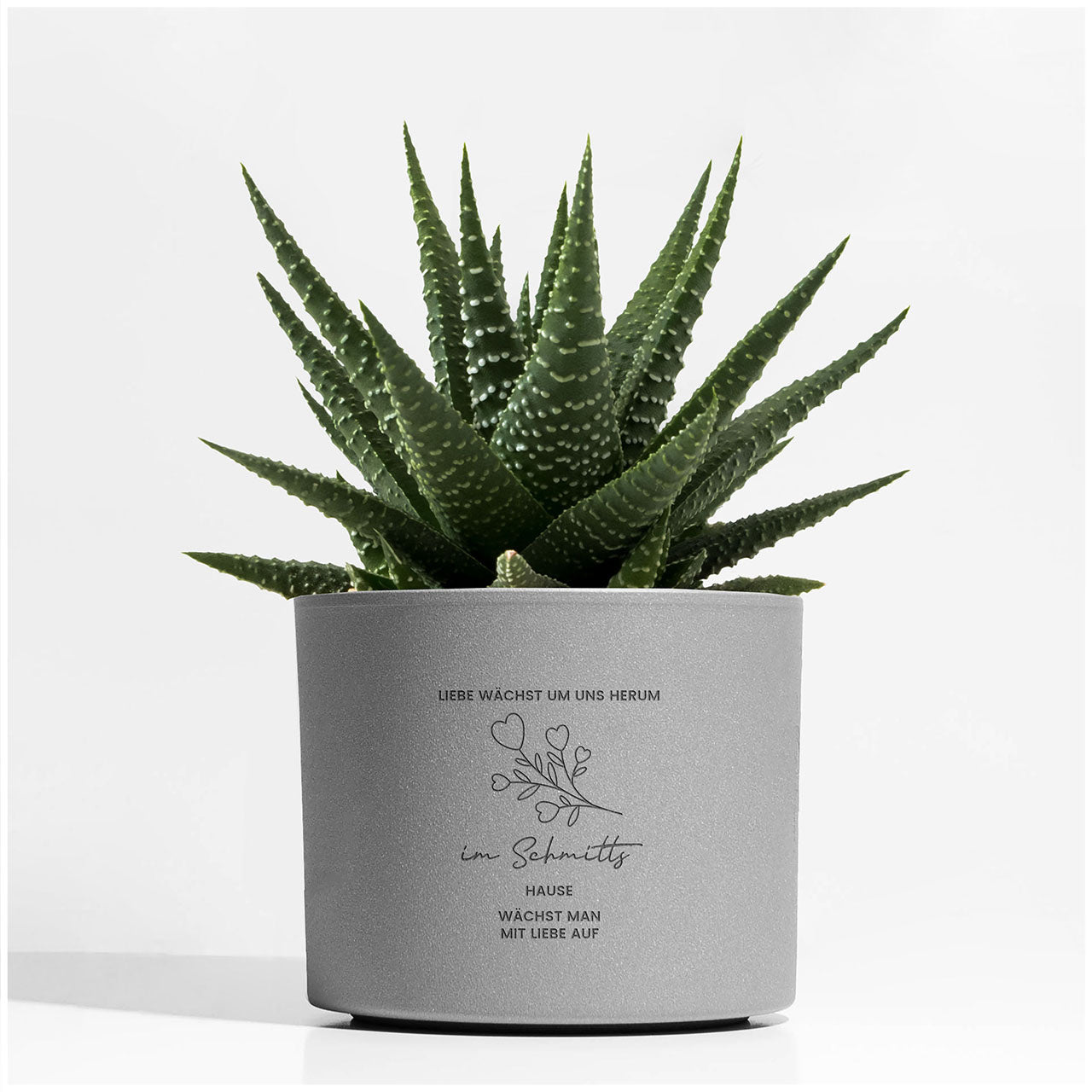 Gravierter Blumentopf - Geschenk zum Einzug