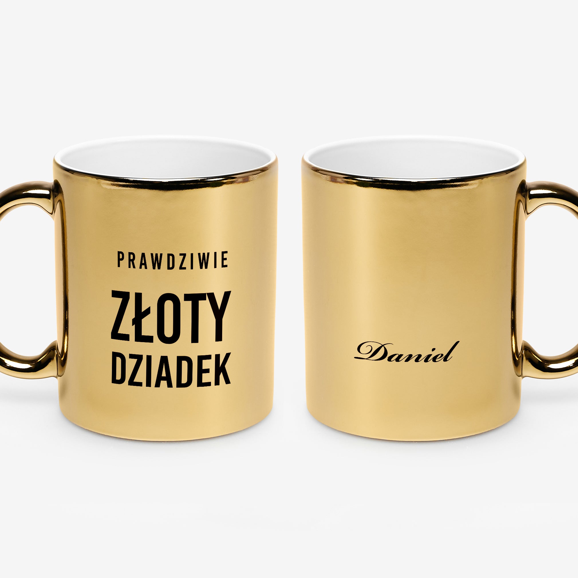 Złoty kubek na prezent dla dziadka - złoty dziadek prezent na Dzień Dziadka kubek dla dziadka