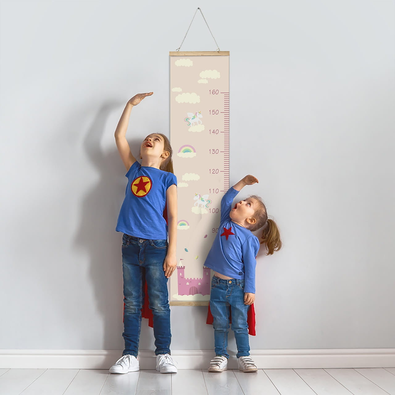 Miarka do pokoju dziecięcego - jednorożce miarka wzrostu dla dzieci prezent do pokoju dziecka