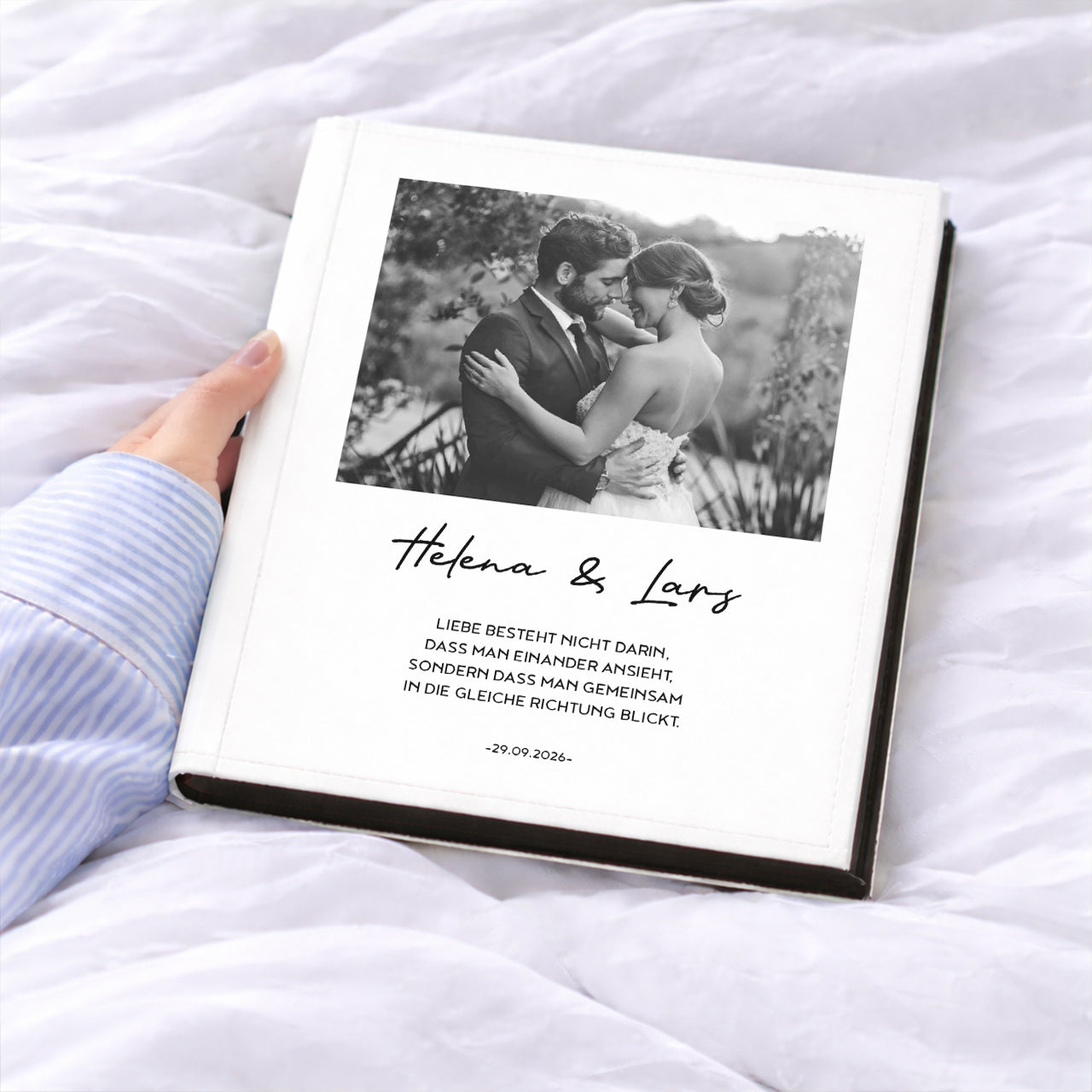 Personalisiertes HOCHZEITSALBUM für eingeklebte Fotos