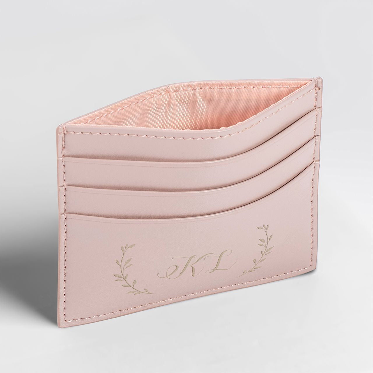 Eleganckie etui do kart kredytowych - inicjały