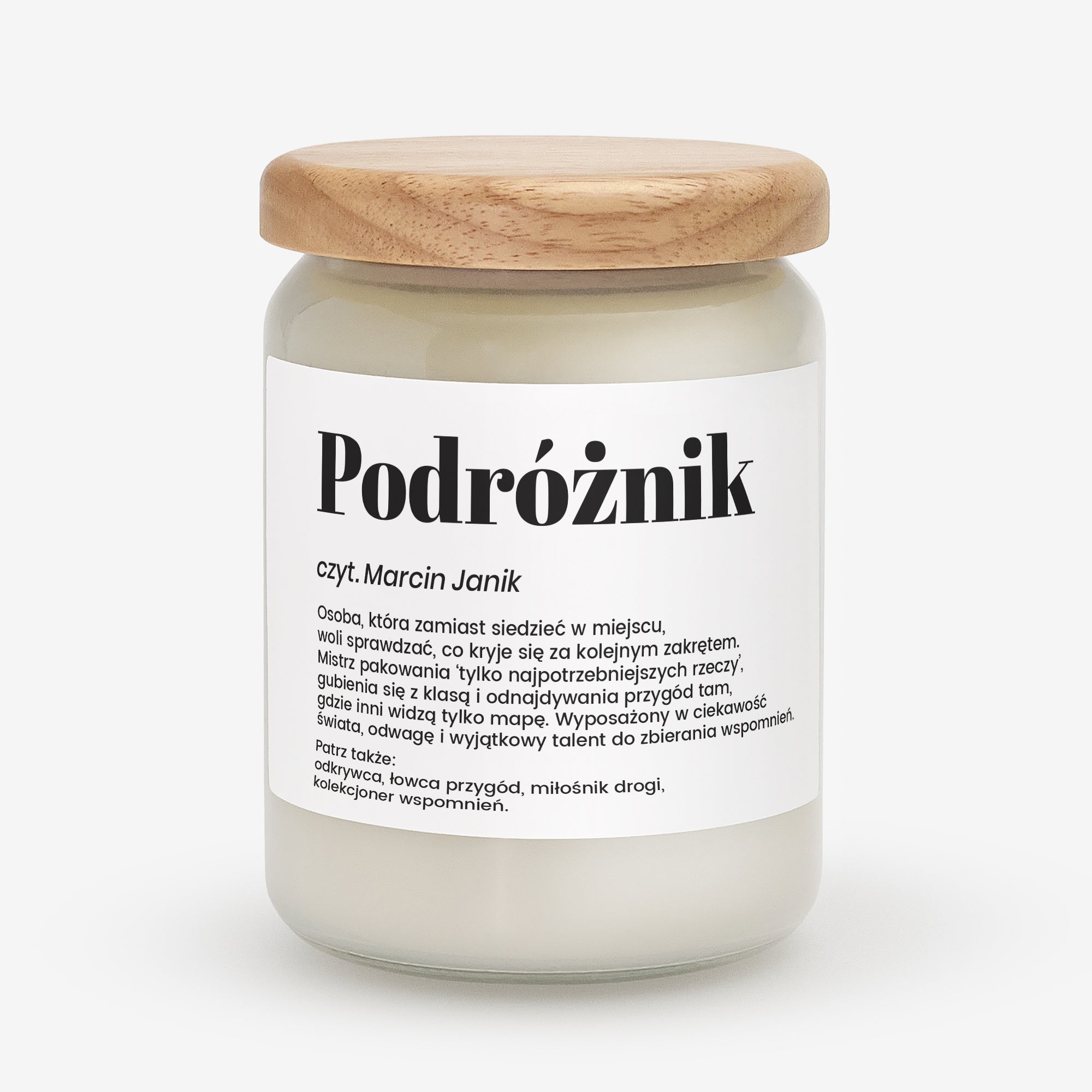 Świeca sojowa dla podróżnika - prezent personalizowany dla podróżnika