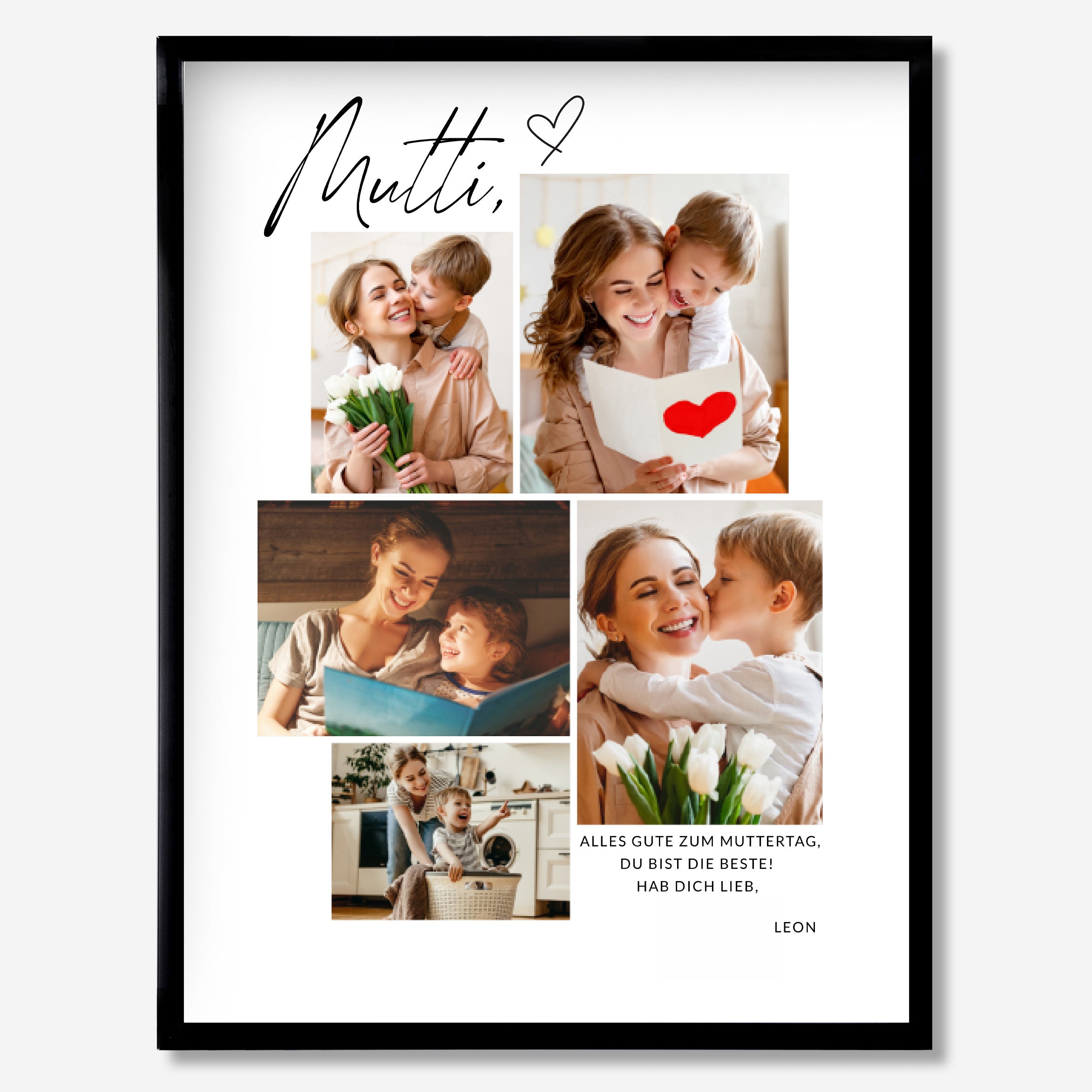 Poster mit Fotos zum Muttertag