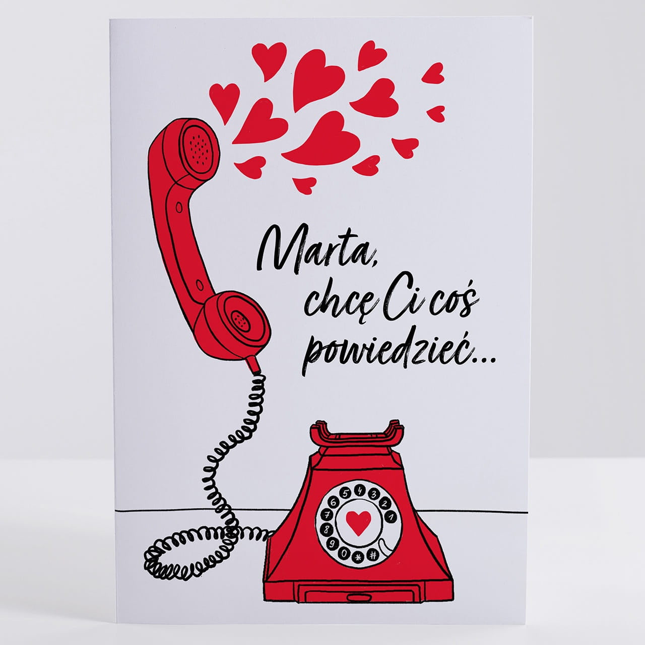 Personalizowana kartka na Walentynki dla dziewczyny - chcę Ci coś powiedzieć