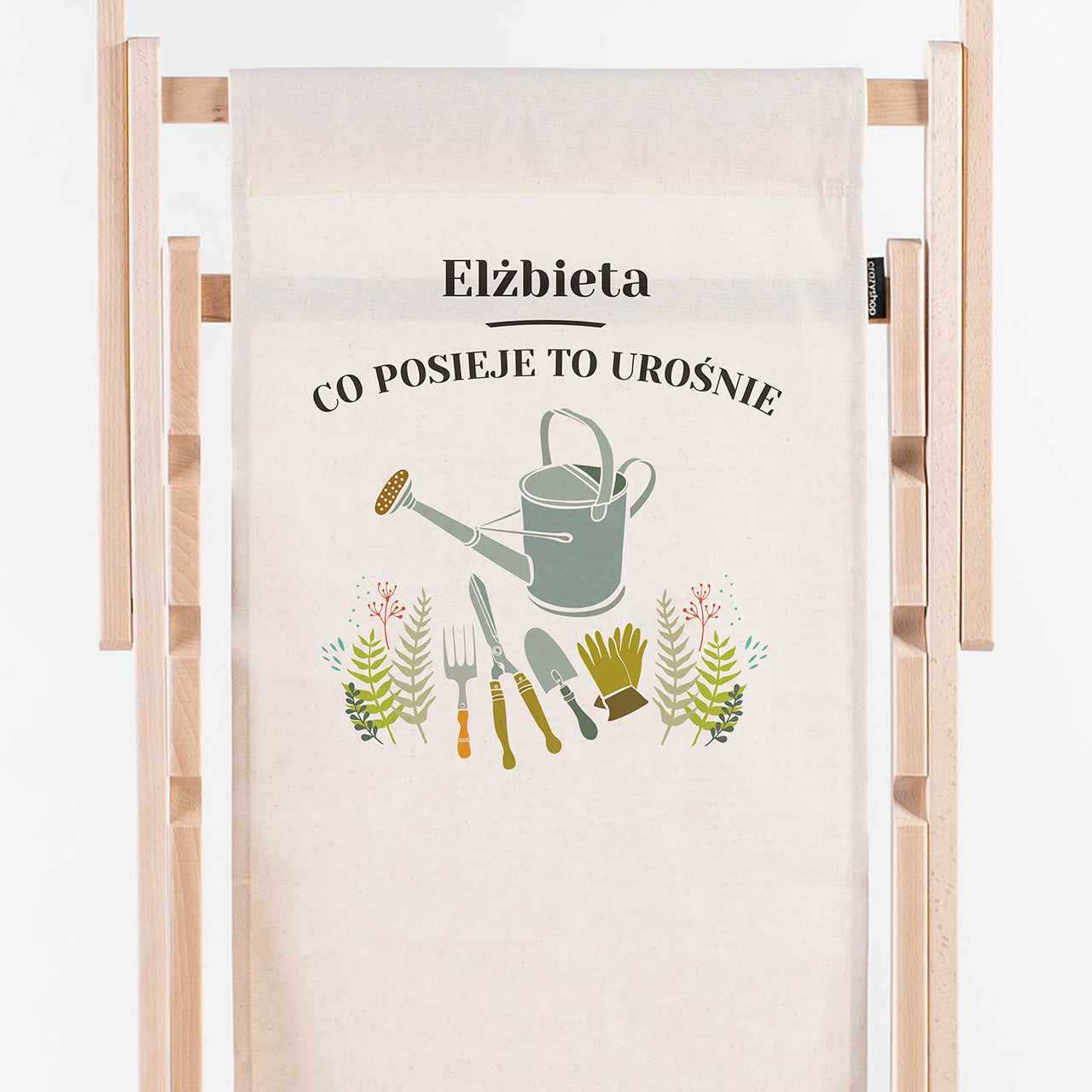 Leżak z dedykacją - prezent dla ogrodnika leżak ogrodowy prezent dla działkowca leżak personalizowany