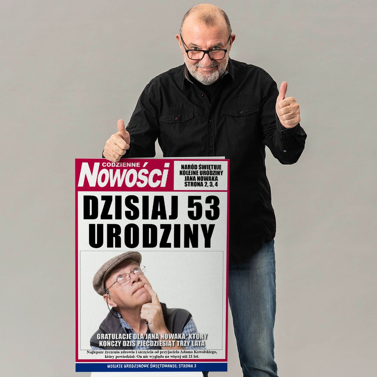 Duża kartka ze zdjęciem na urodziny xxl